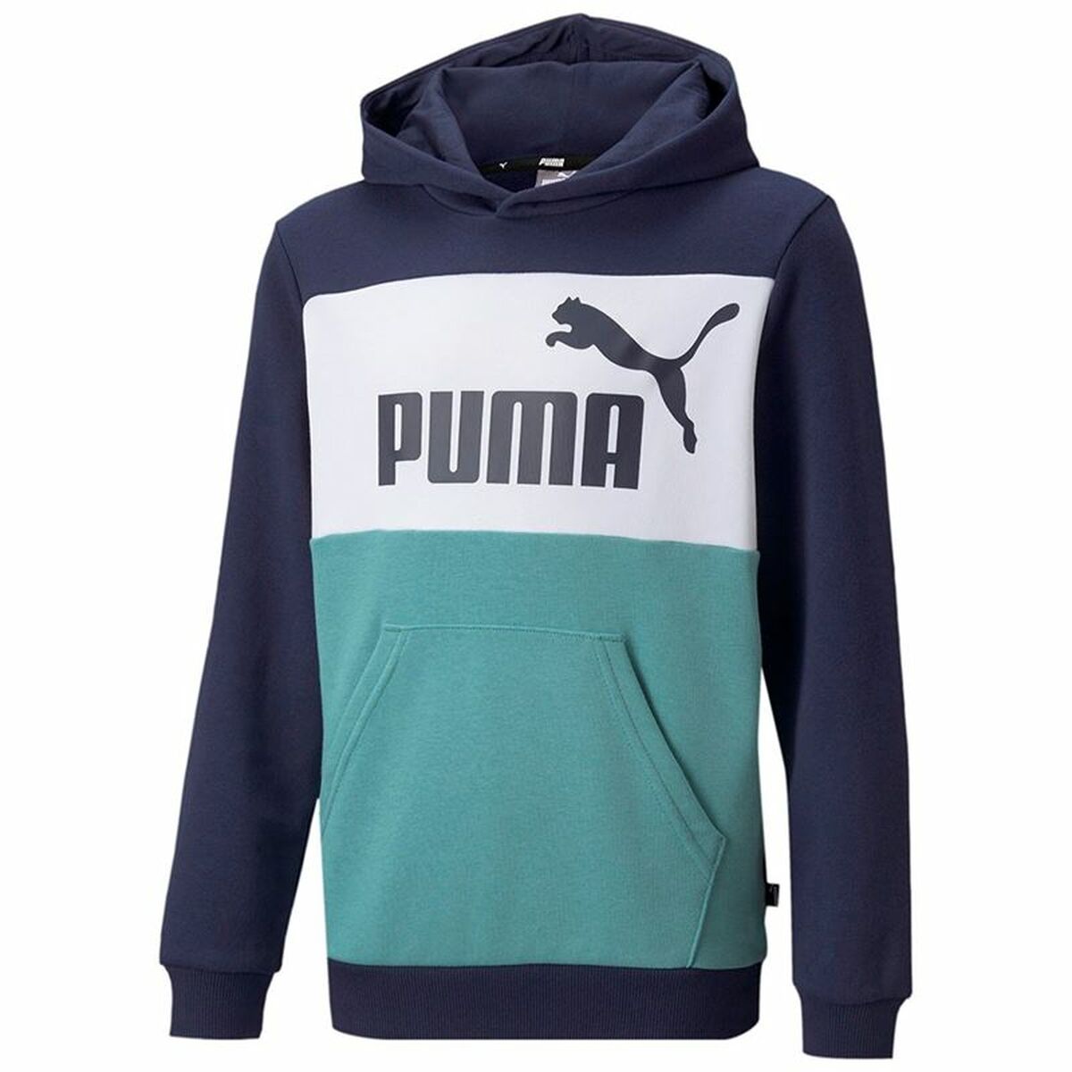 Jungen Sweater mit Kapuze Puma Essential Colorblock Dunkelblau - AWK Flagship