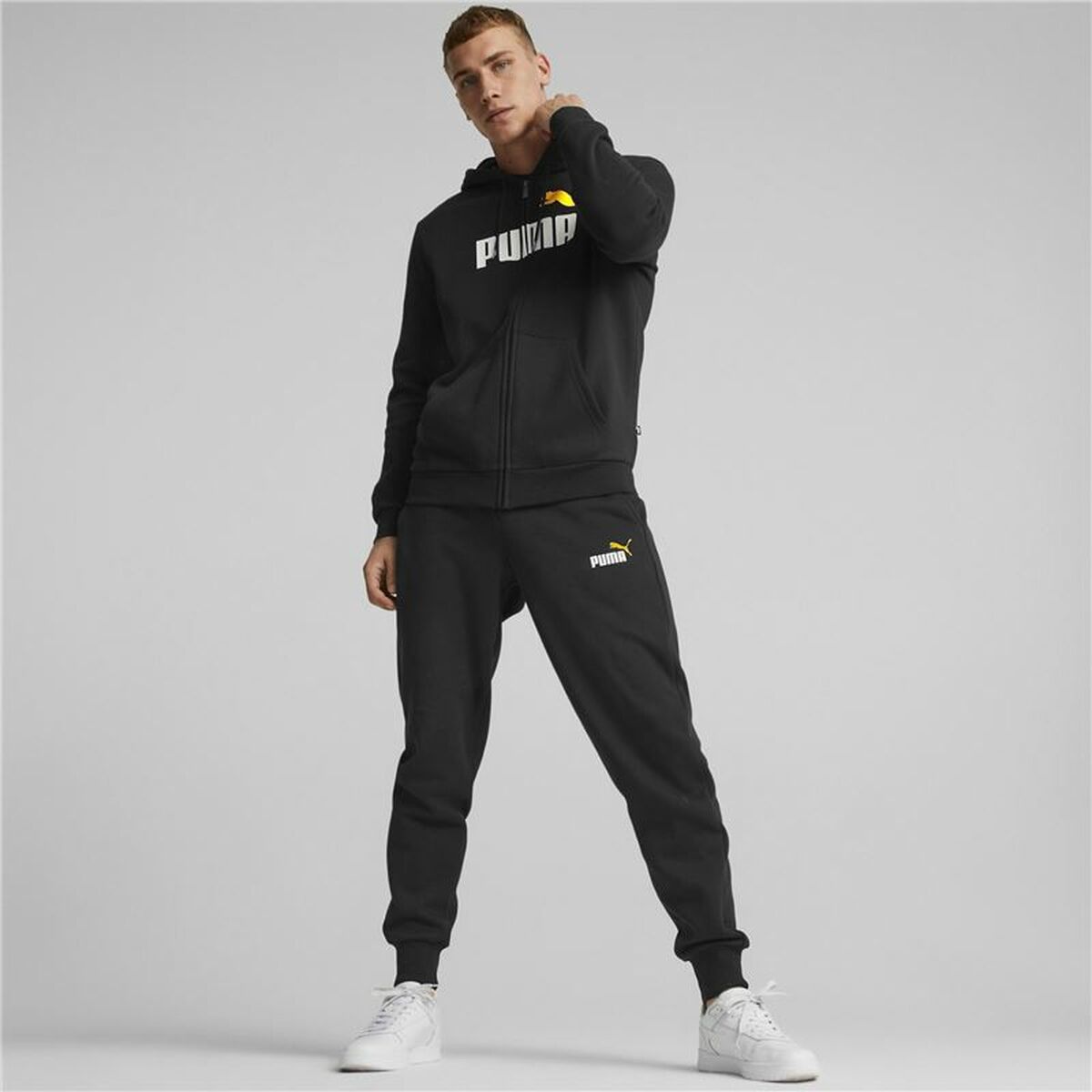 Herren Sweater mit Kapuze Puma Essentials Two Tone Schwarz - AWK Flagship