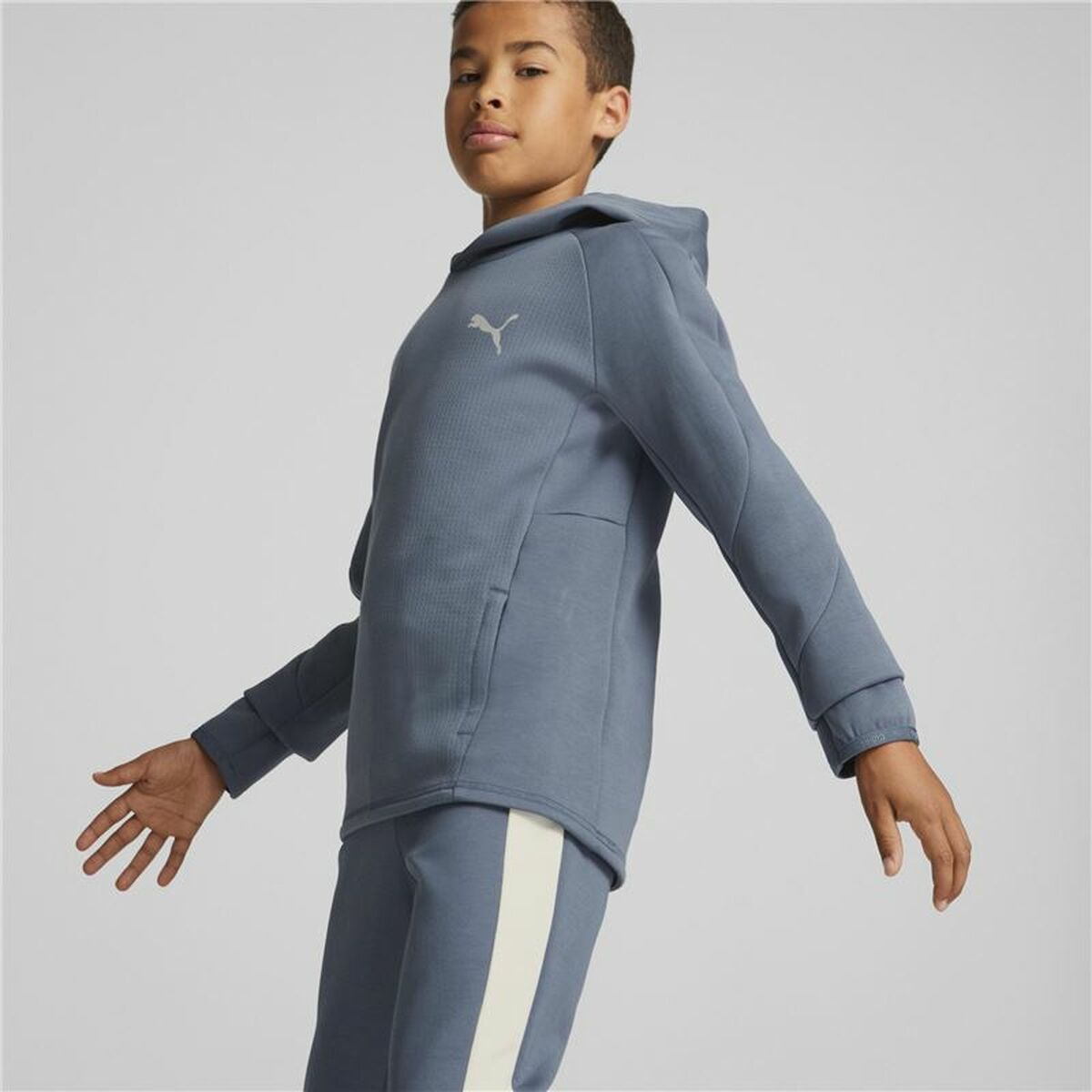 Unisex Sweater mit Kapuze Puma Evostripe Youth Blau - AWK Flagship