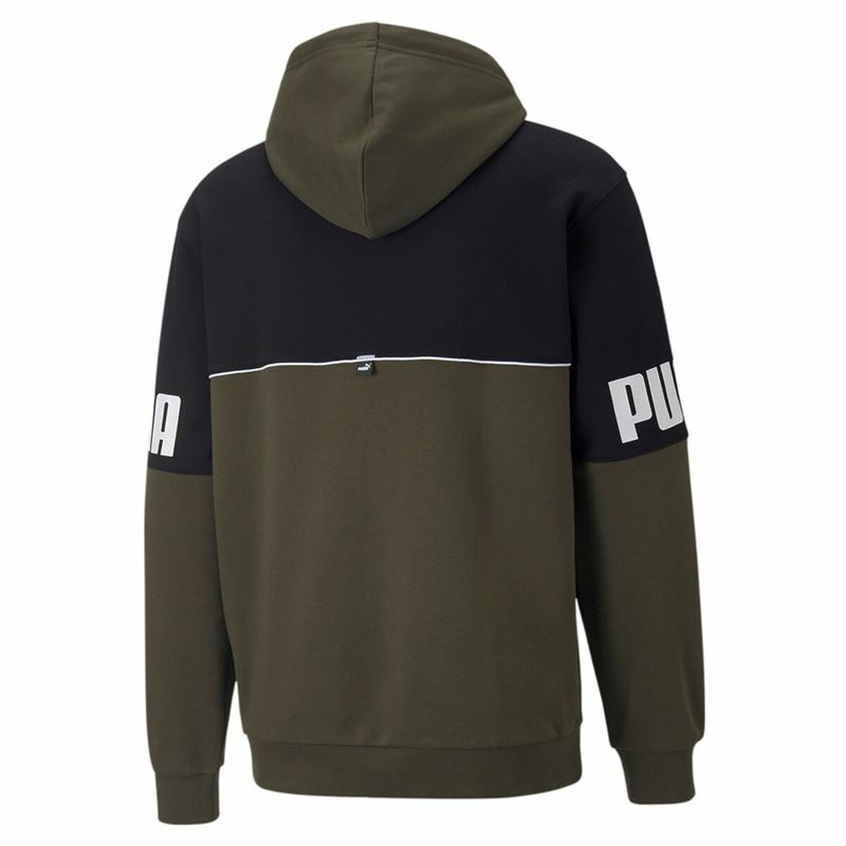 Herren Sweater mit Kapuze Puma Power Colorblock grün Schwarz - AWK Flagship