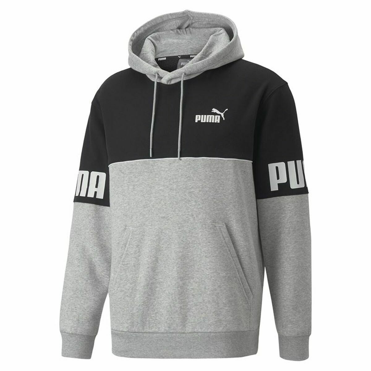 Herren Sweater mit Kapuze Puma Power Colorblock Grau - AWK Flagship