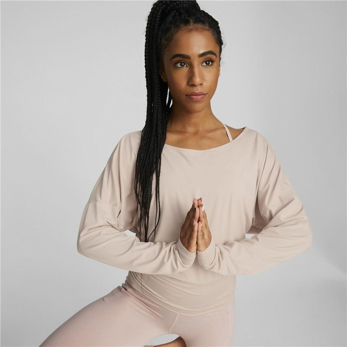 Damen Sweater ohne Kapuze Puma Studio Yogini Lite Lachsfarben - AWK Flagship