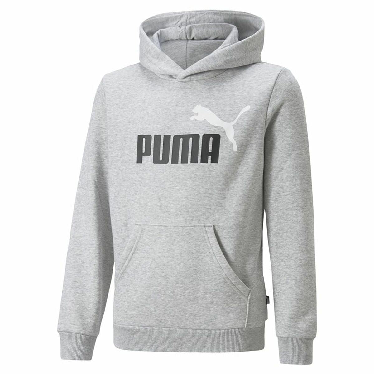 Kinder-Sweatshirt Puma Ess+ 2 Col Big Logo Hellgrau - AWK Flagship