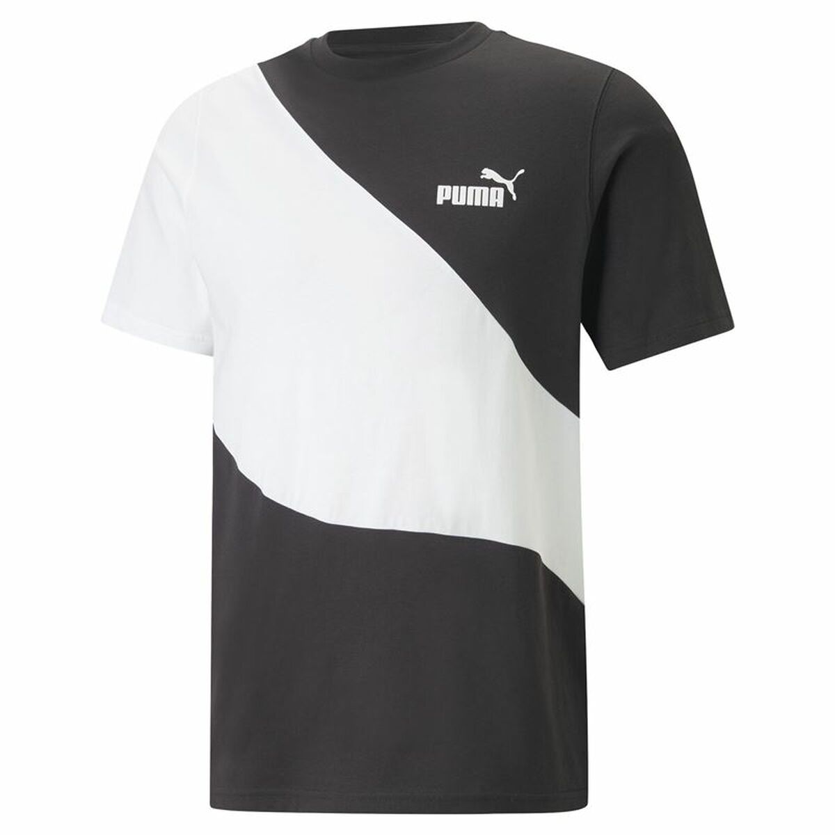 Herren Kurzarm-T-Shirt Puma Powert Weiß Schwarz - AWK Flagship