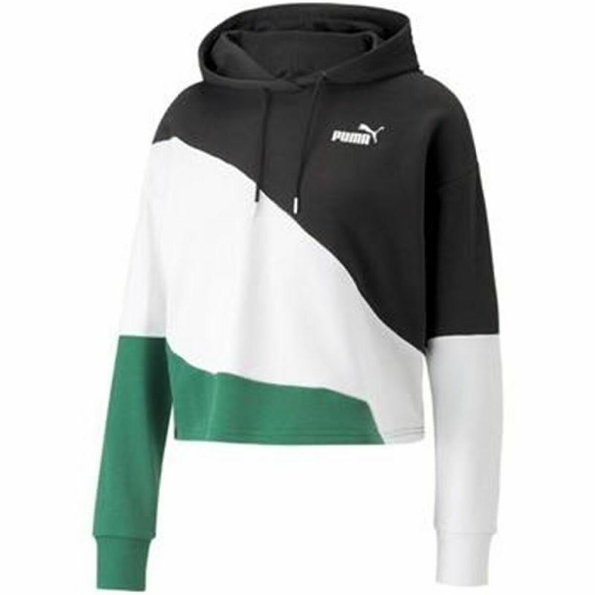 Damen Sweater mit Kapuze Puma Power Cat grün - AWK Flagship