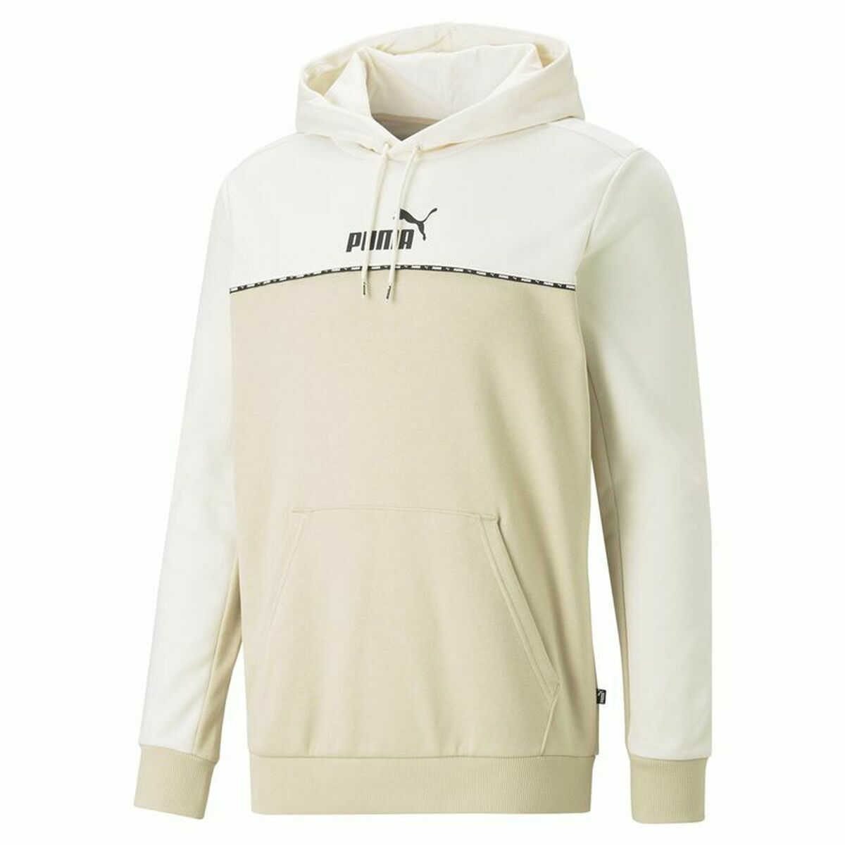 Herren Sweater mit Kapuze Puma Block X Tape  Beige - AWK Flagship