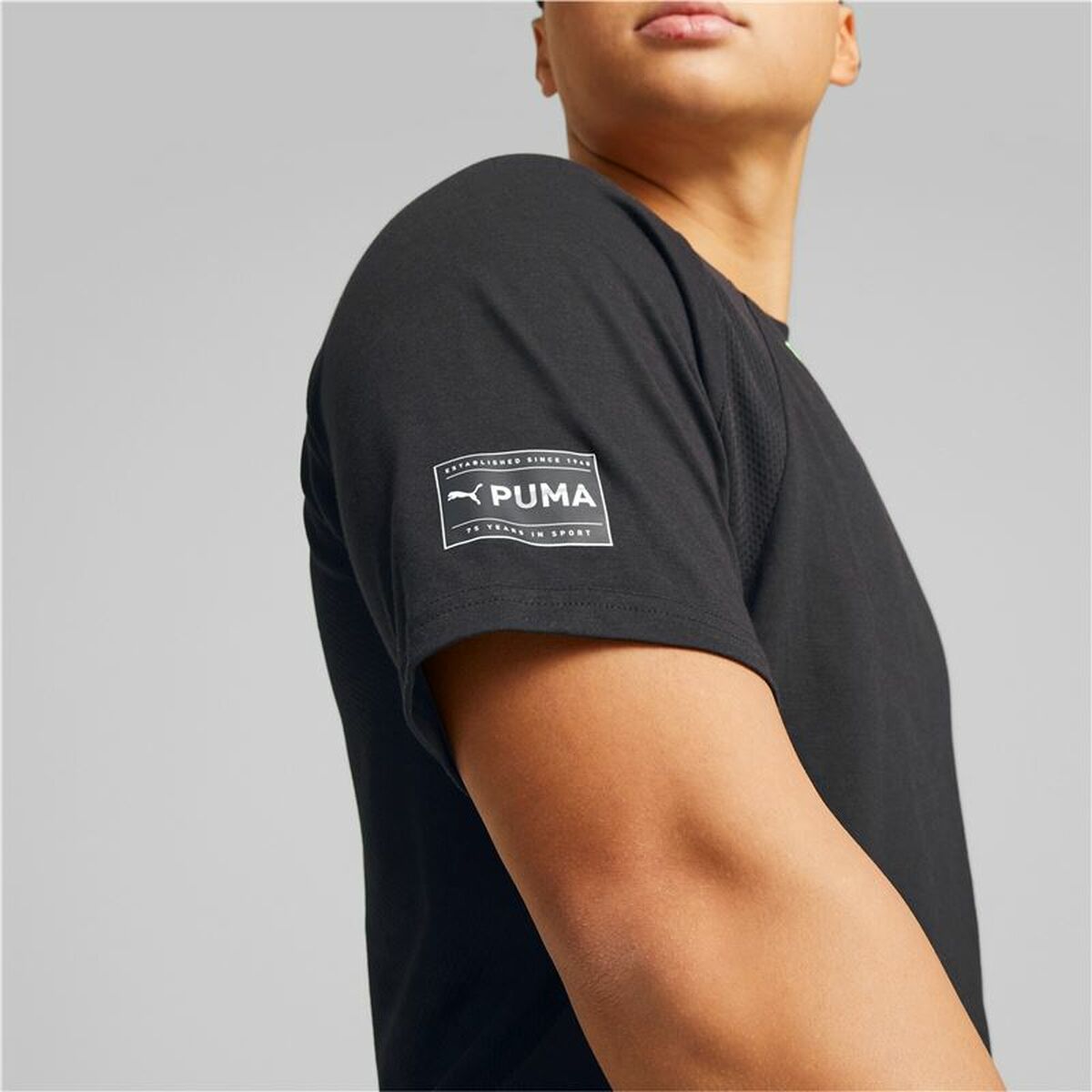 Herren Kurzarm-T-Shirt Puma Ultrabreathe Triblend Schwarz - AWK Flagship