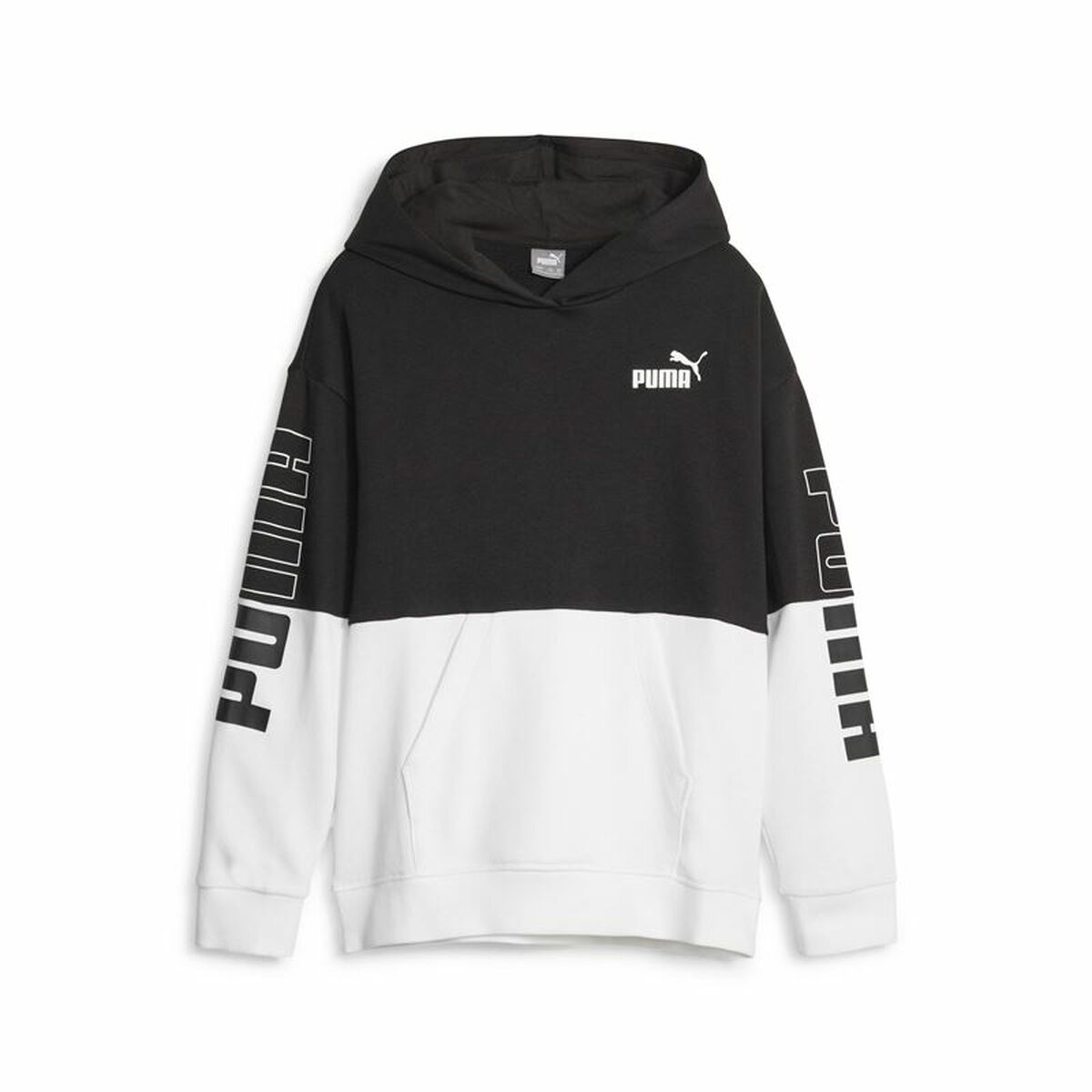 Kinder-Sweatshirt Puma Power Colorblock Schwarz - AWK Flagship