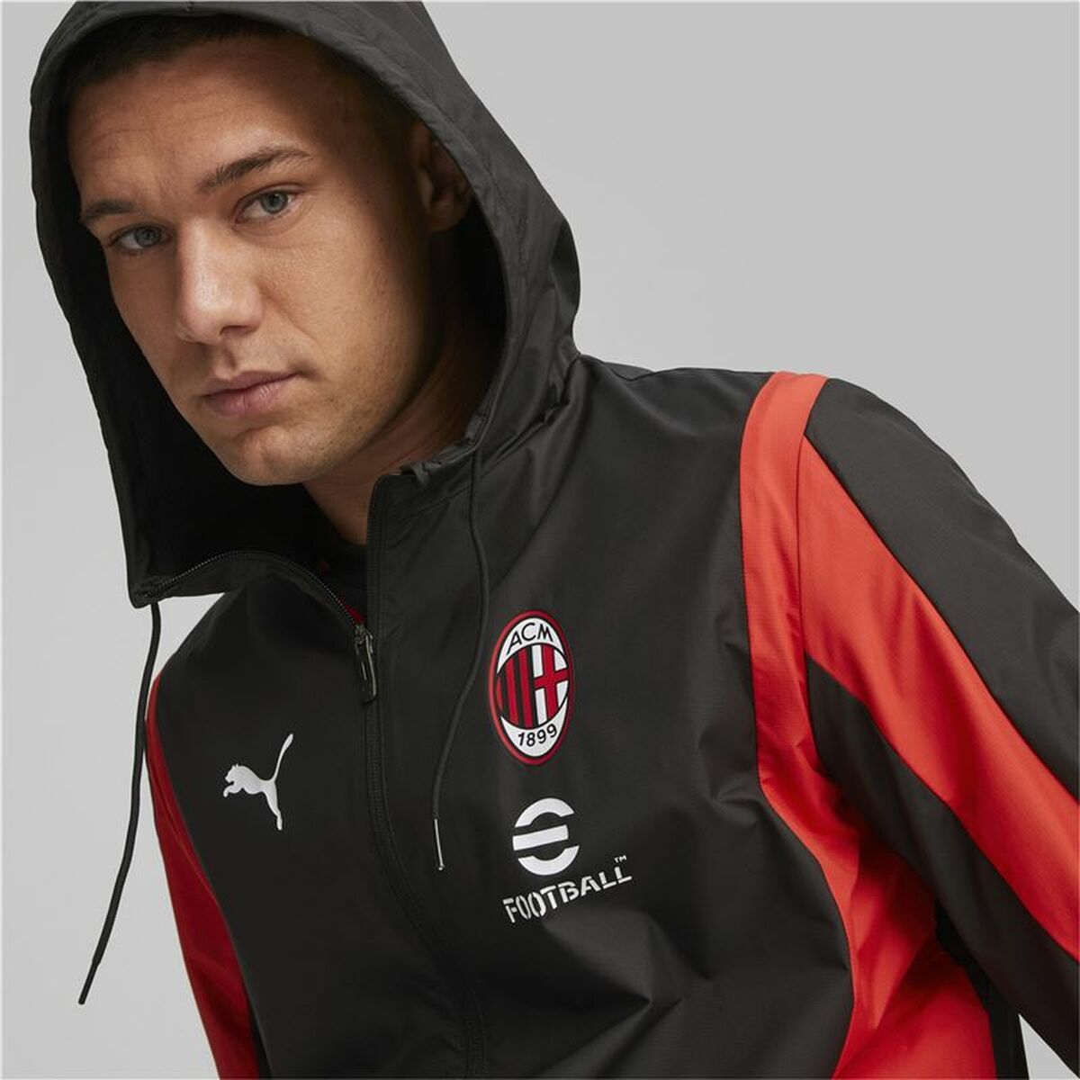 Sportjacke für Herren Puma Ac Milan Prematch Schwarz Rot - AWK Flagship