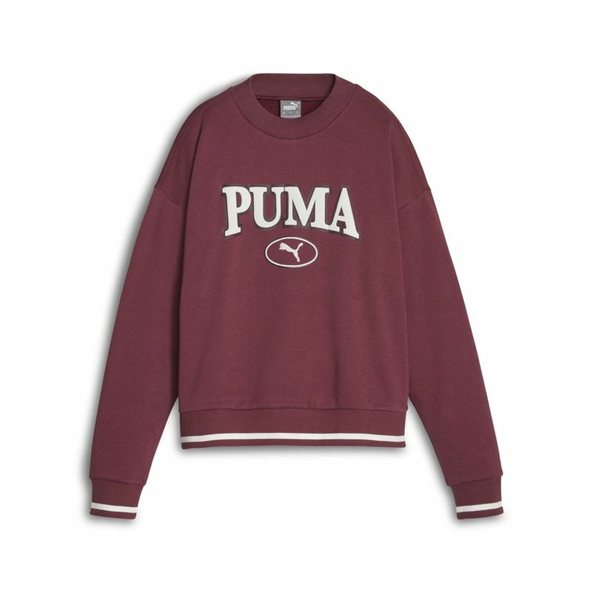 Damen Sweater ohne Kapuze Puma Squad Crew Fl Dunkelrot - AWK Flagship