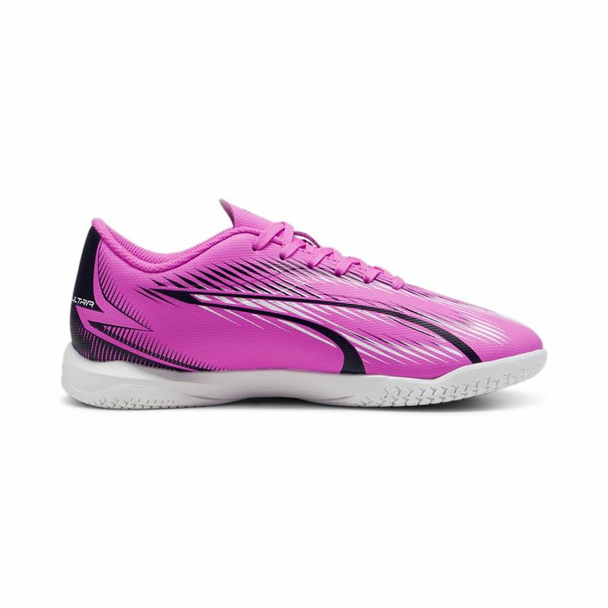 Puma Ultra Play Kinder-Hallenfußballschuhe Weiß/Pink – Produktansicht 2