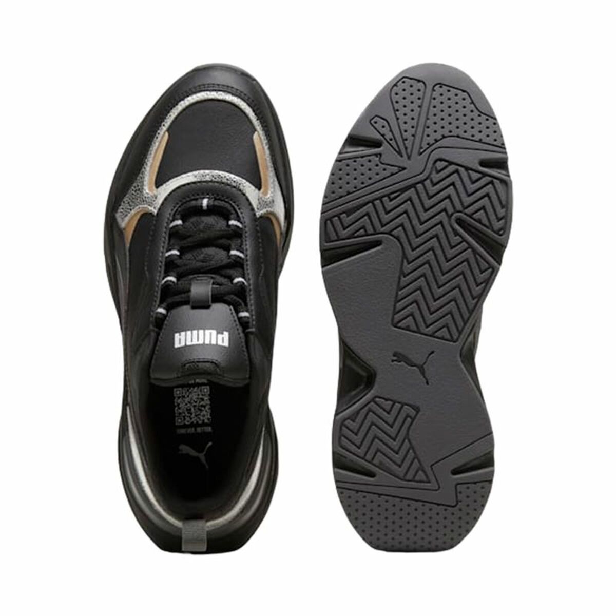 Casual Damenturnschuh Puma Cassia Metallic Shine Schwarz - AWK Flagship