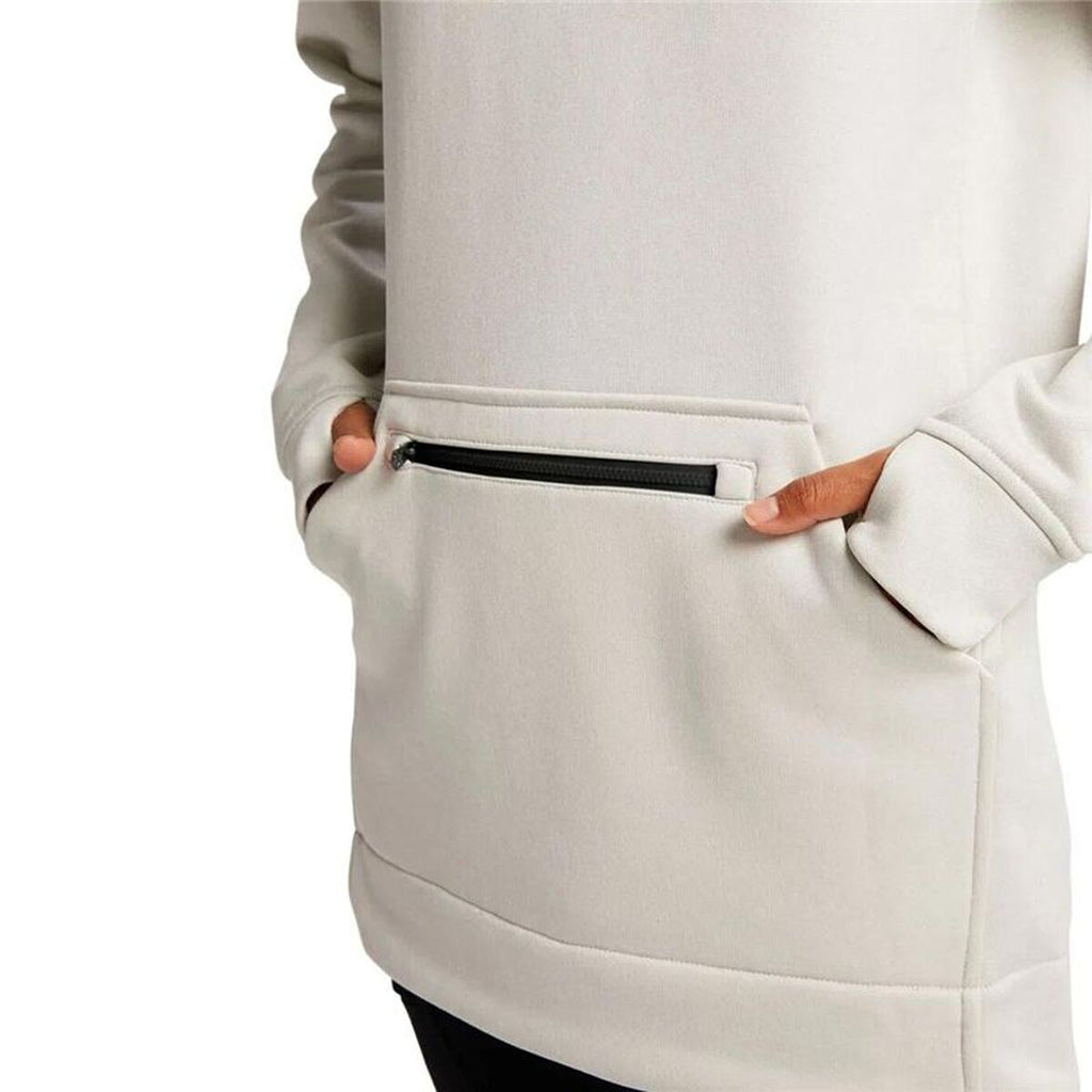 Damen Sweater Burton Oak Long Pullover Hoodie Weiß - Mode & Accessoires