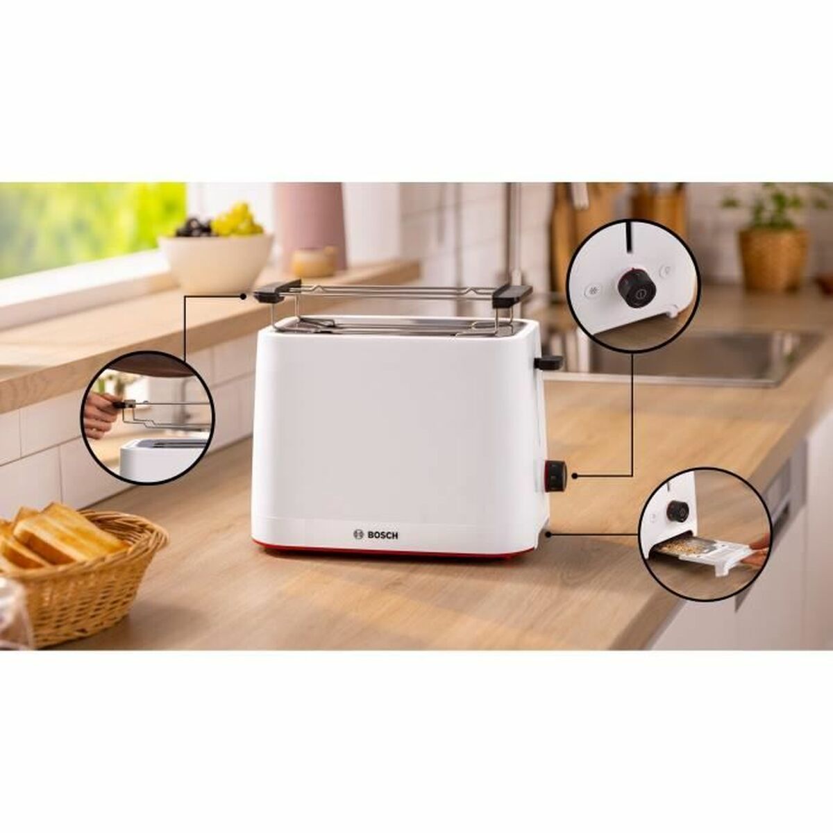 Toaster BOSCH TAT3M121 950 W - AWK Flagship