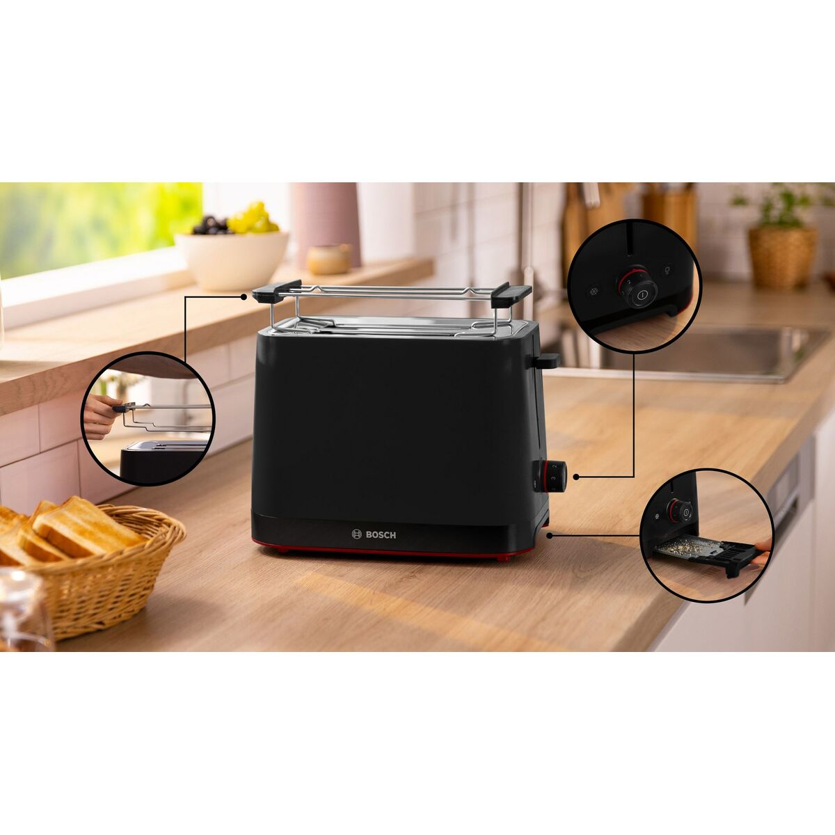 Toaster BOSCH TAT 3M123 950 W - AWK Flagship