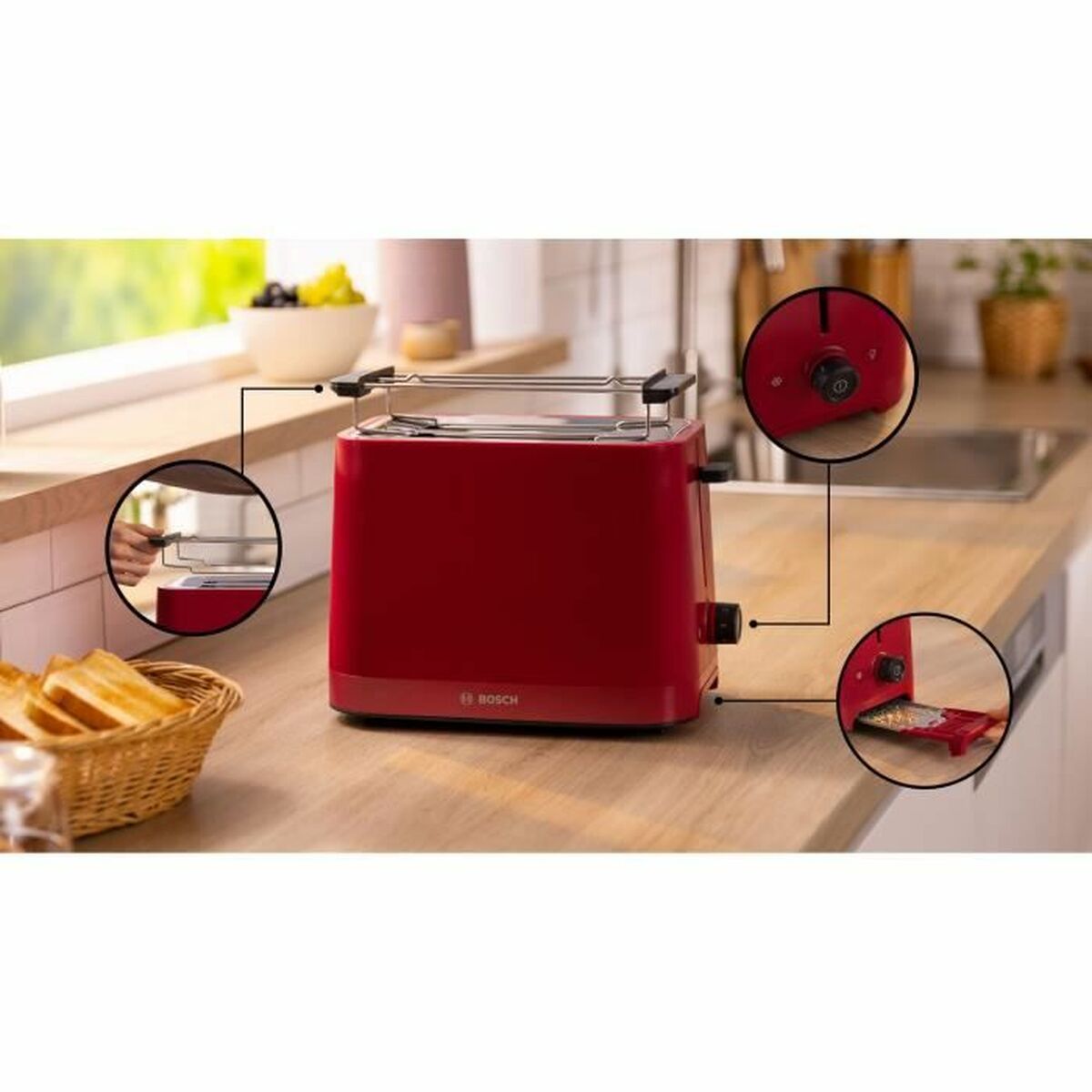 Toaster BOSCH TAT3M124 950 W - AWK Flagship