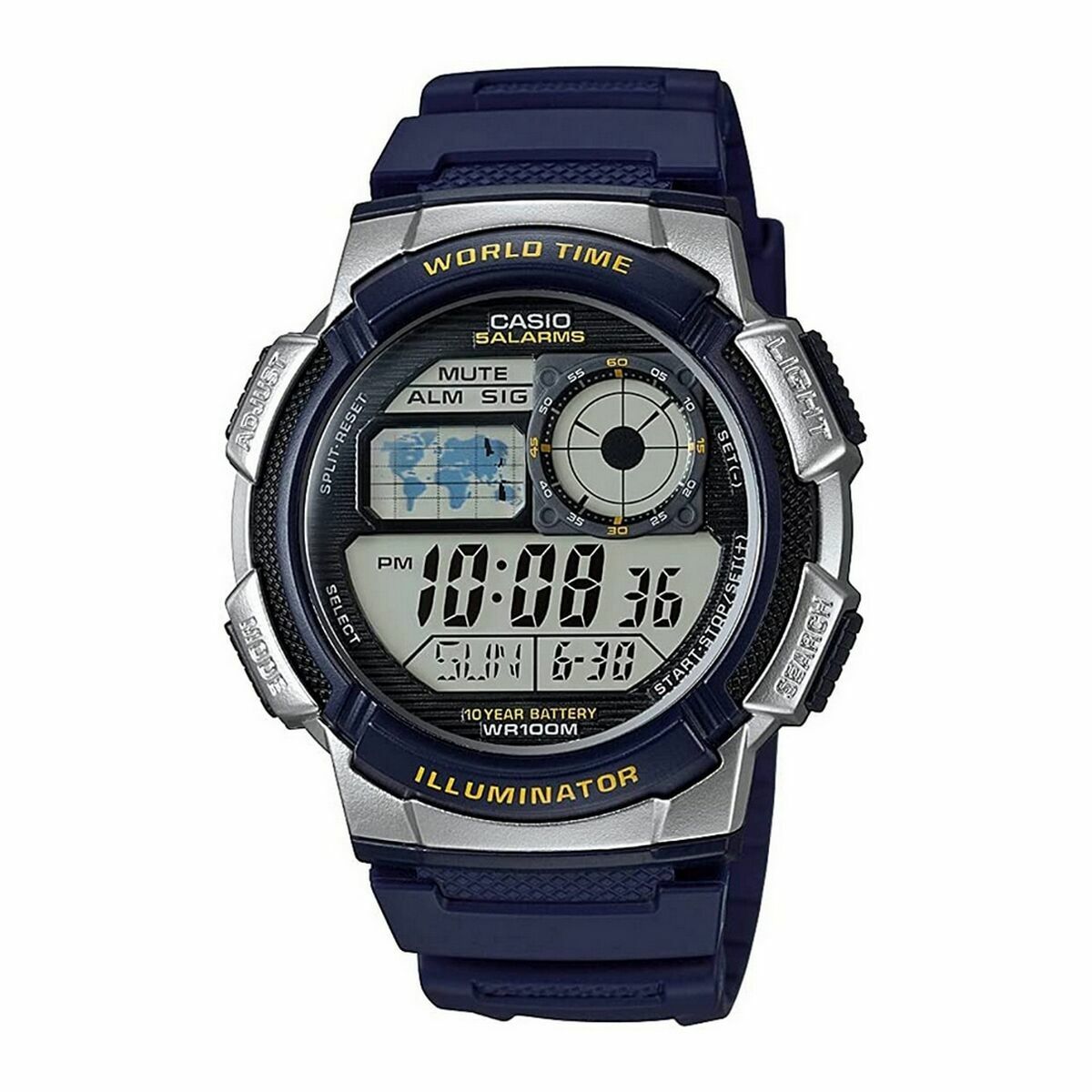 Herrenuhr Casio WORLD TIME ILLUMINATOR (Ø 43 mm) - AWK Flagship