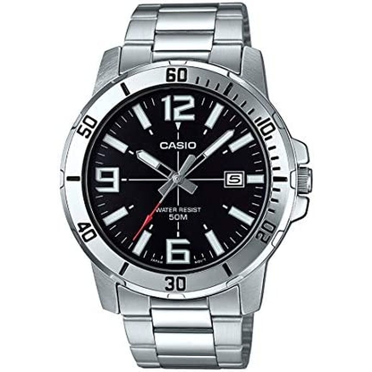 Herrenuhr Casio COLLECTION Schwarz Silberfarben (Ø 45 mm) - AWK Flagship