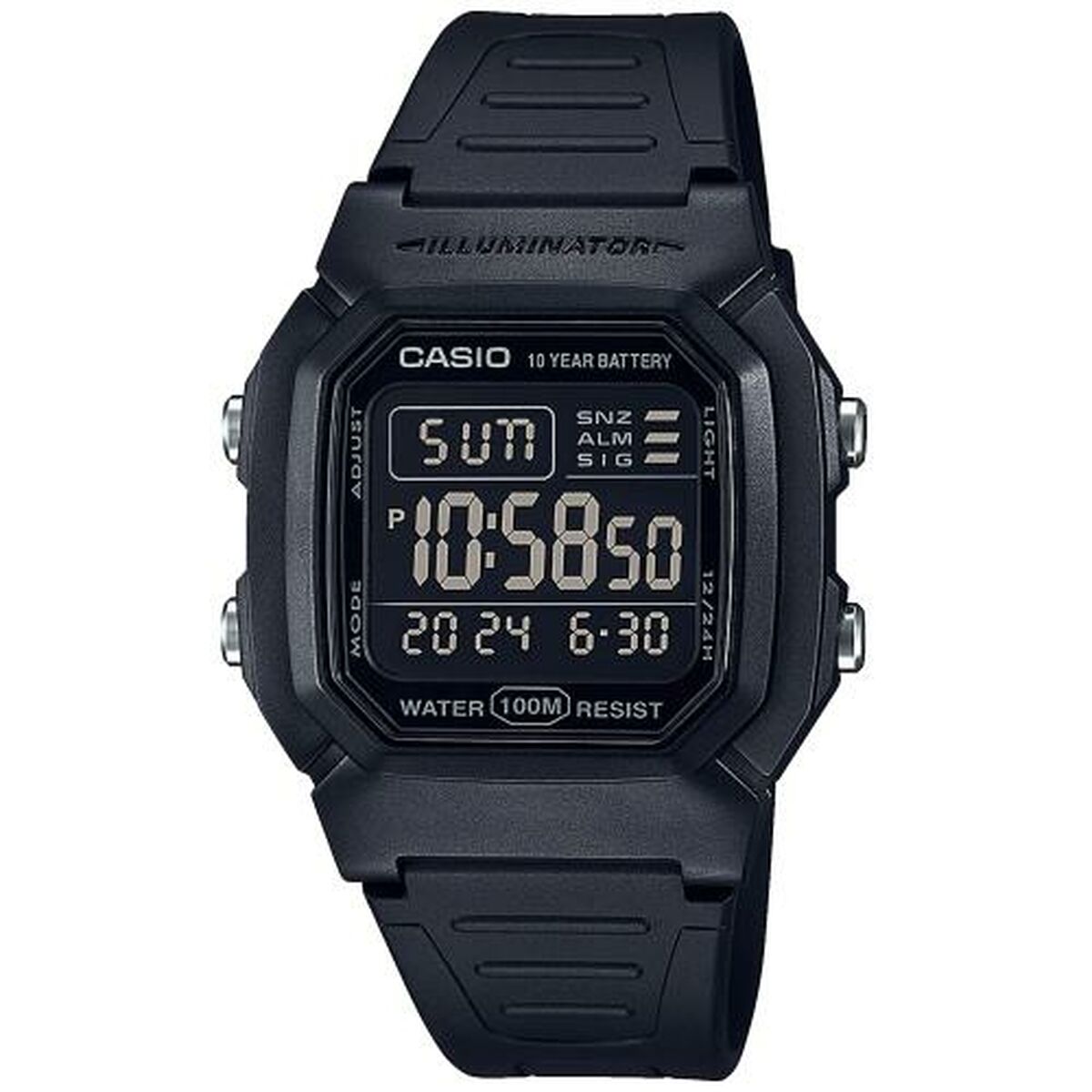 Herrenuhr Casio W-800H-1BVES Schwarz - AWK Flagship