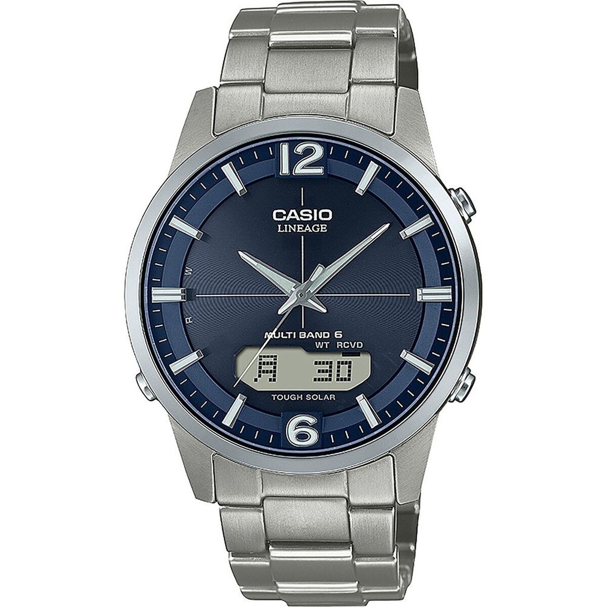 Herrenuhr Casio LINEAGE Multi Band 6 Tough Solar Silberfarben (Ø 40 mm) - AWK Flagship