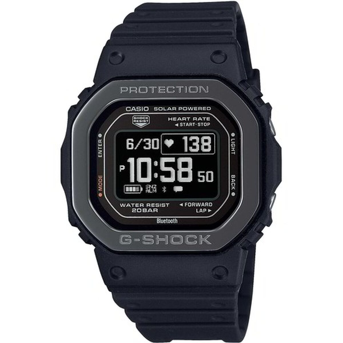 Herrenuhr Casio Smartwatch mit Solar-Quarz-Uhrwerk - Harzarmband - AWK Flagship