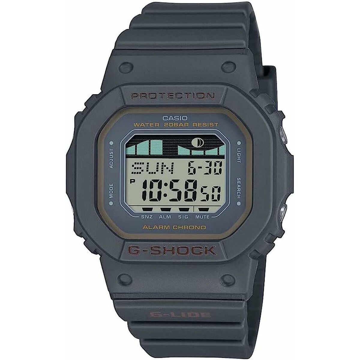 Damenuhr Casio G-Shock G-LIDE BLACK - SURF TIDE GRAPHS - AWK Flagship