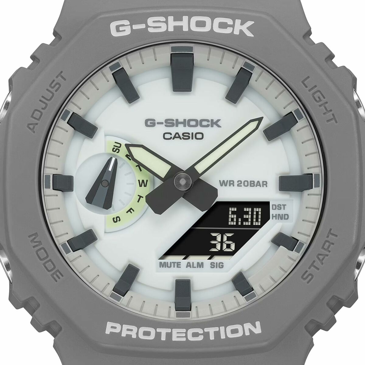 Herrenuhr Casio G-Shock GA-2100HD-8AER Weiß (Ø 44,5 mm) - AWK Flagship