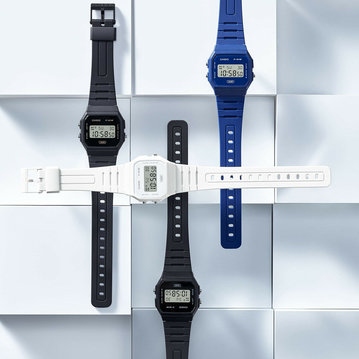 Herrenuhr Casio F-91WB-2A1EF (Ø 35 mm) - AWK Flagship