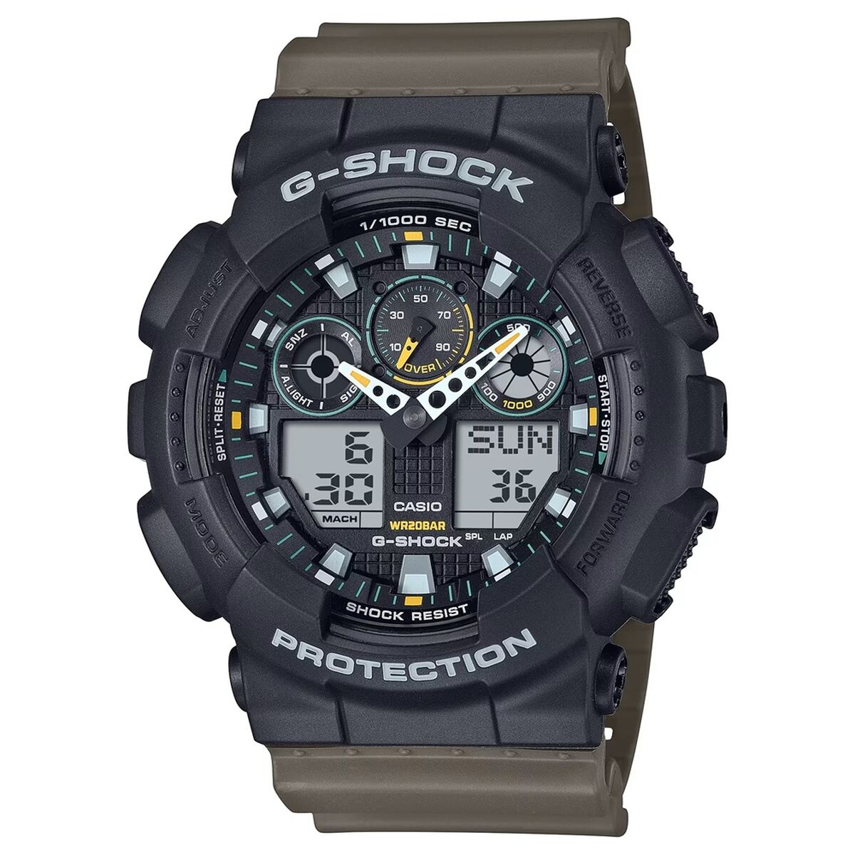 Herrenuhr Casio G-Shock OVERSIZED - TWO TONE UTILITY COLOURS Schwarz (Ø 51 mm) - AWK Flagship