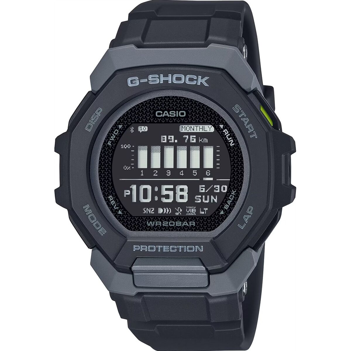 Herrenuhr Casio G-Shock G SQUAD -  SUNNY SIDE STYLE Schwarz (Ø 47,5 mm) - AWK Flagship