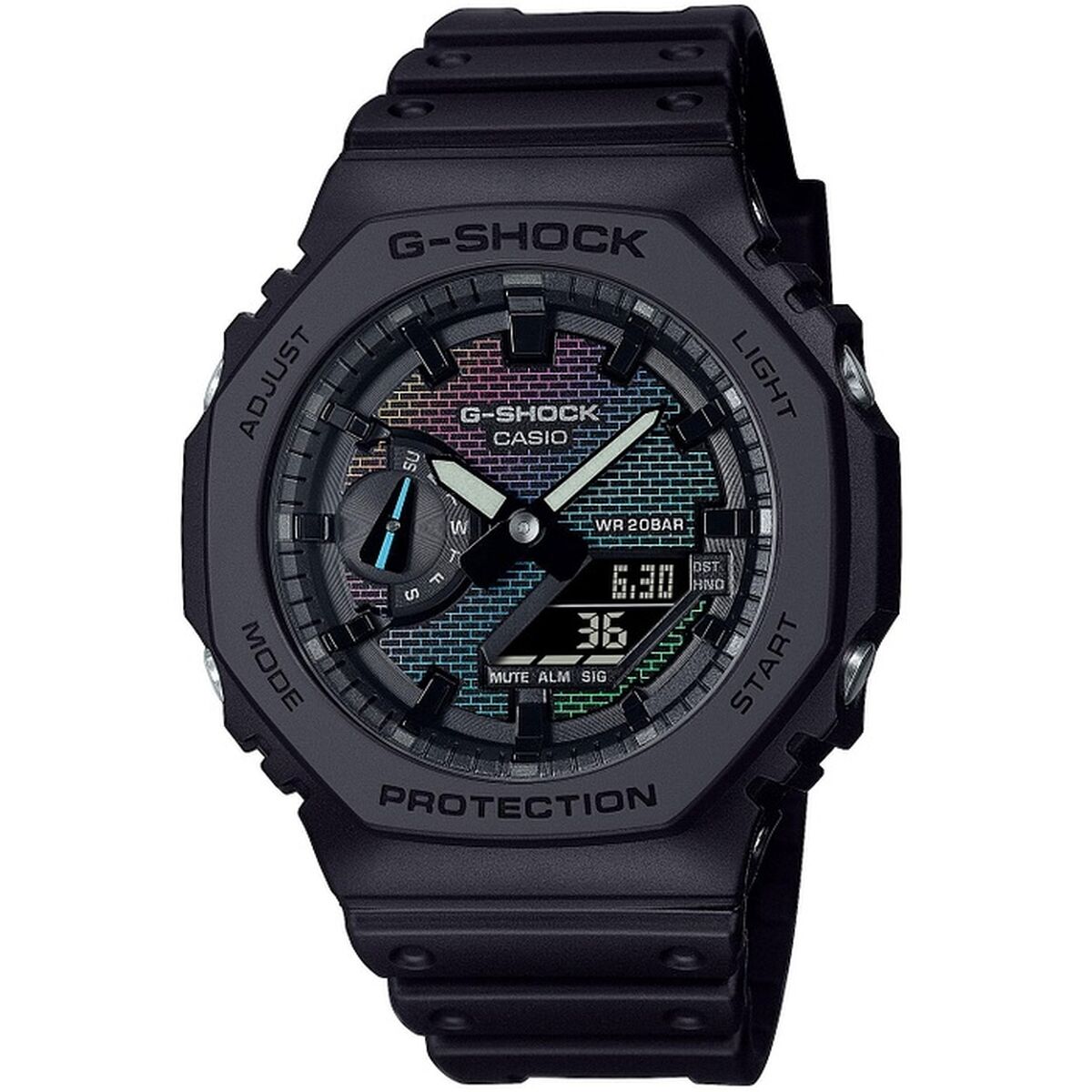 Herrenuhr Casio G-Shock OAK - RAINBOW BRICK WALL SERIE Schwarz - AWK Flagship