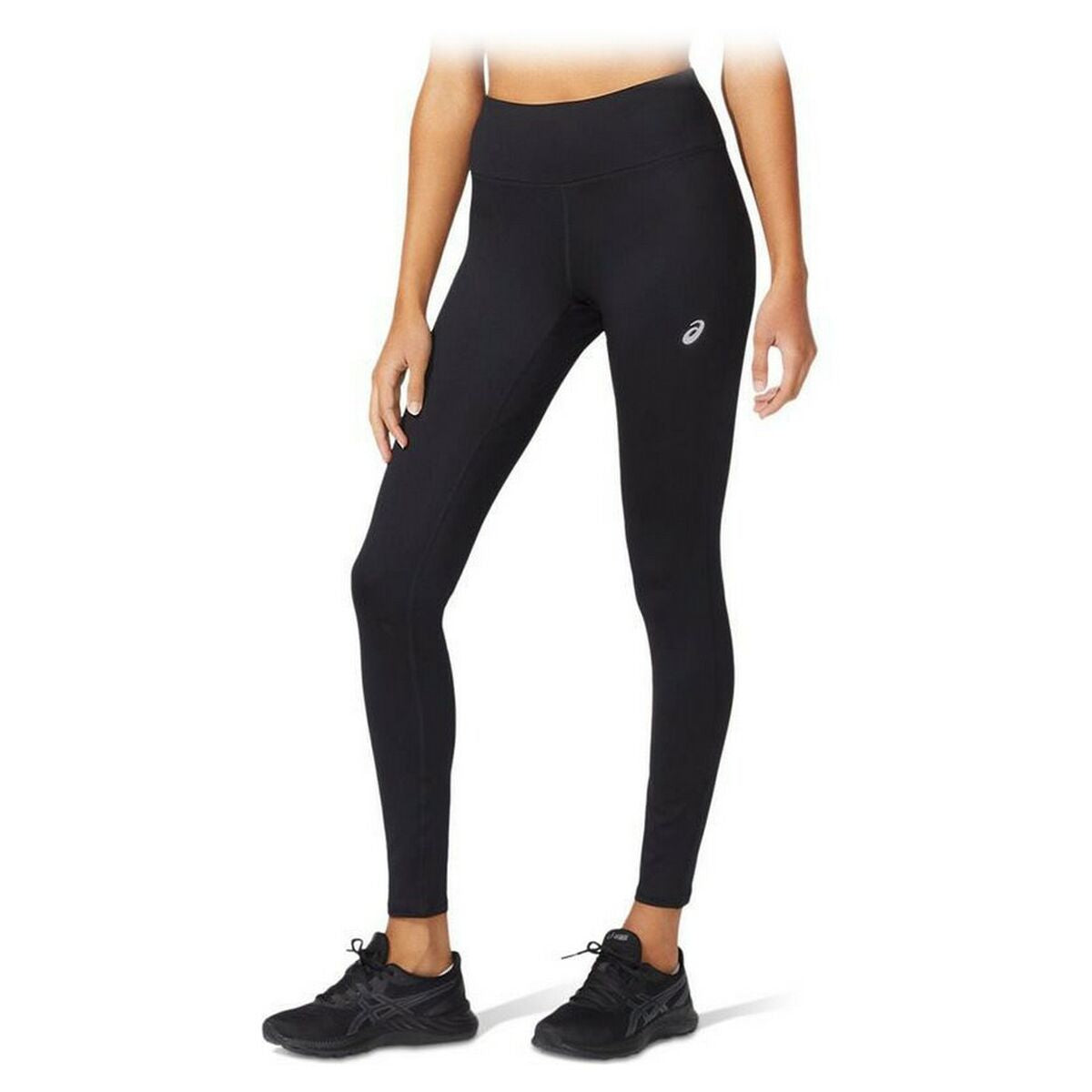 Schwarze asics core tight Sporthose Damen für Damen, vertrauenswürdige Shops