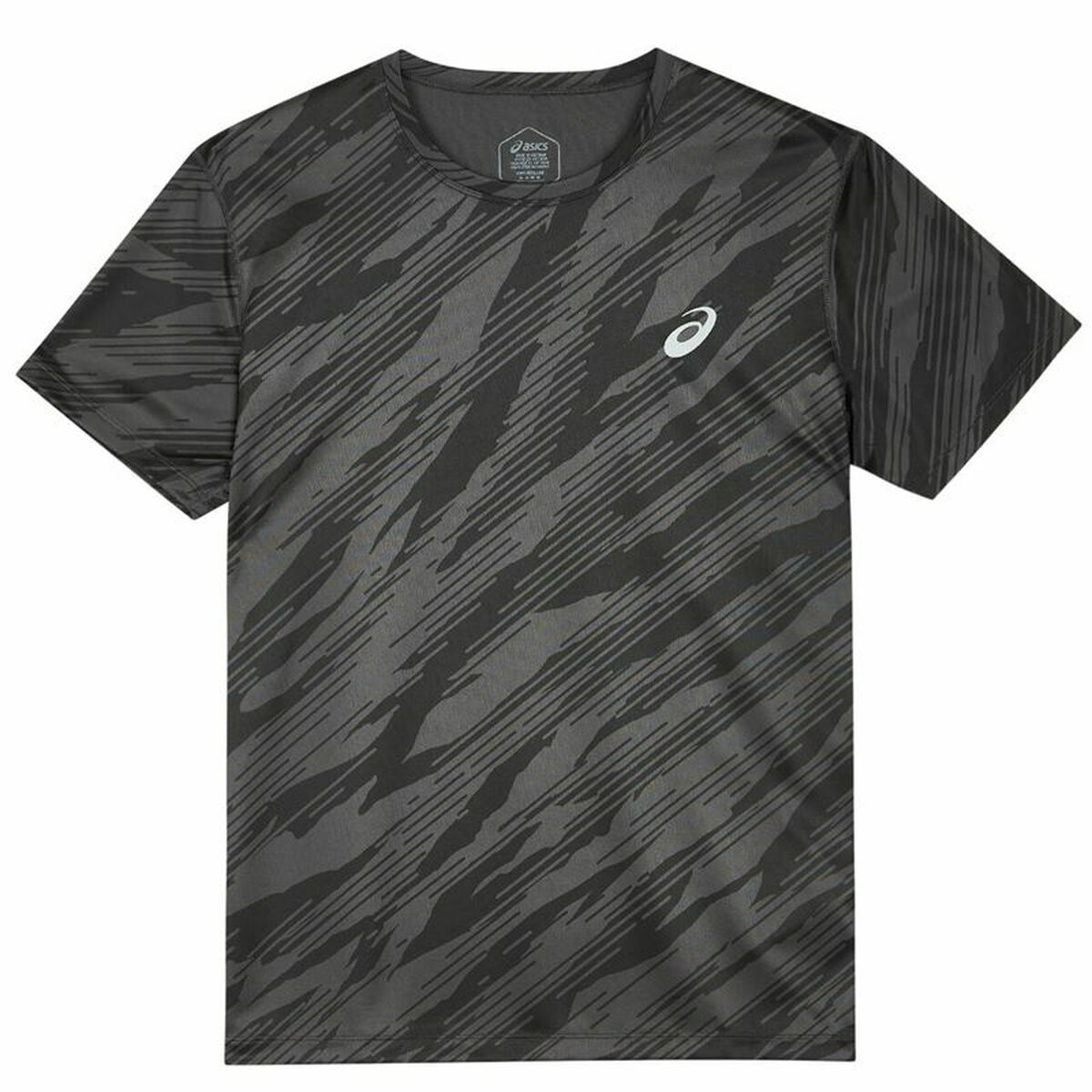 Herren Kurzarm-T-Shirt Asics All Over Print Schwarz - AWK Flagship