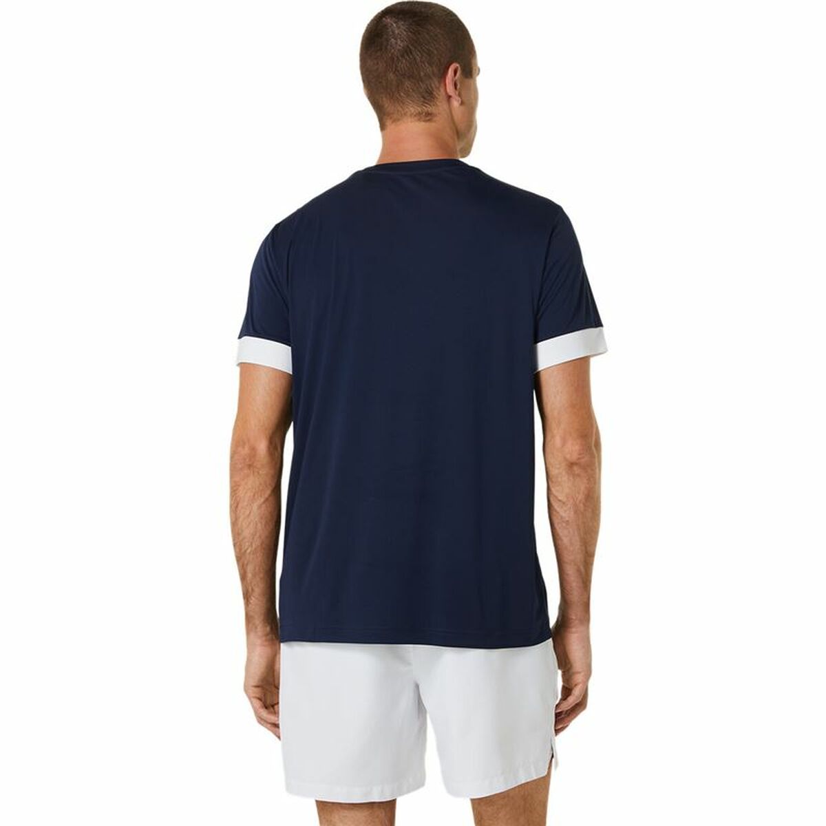 Kurzärmliges Sport T-Shirt Asics Court Marineblau Tennis - AWK Flagship