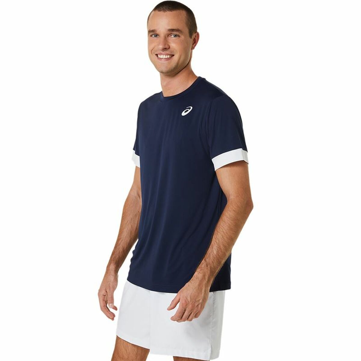 Kurzärmliges Sport T-Shirt Asics Court Marineblau Tennis - AWK Flagship