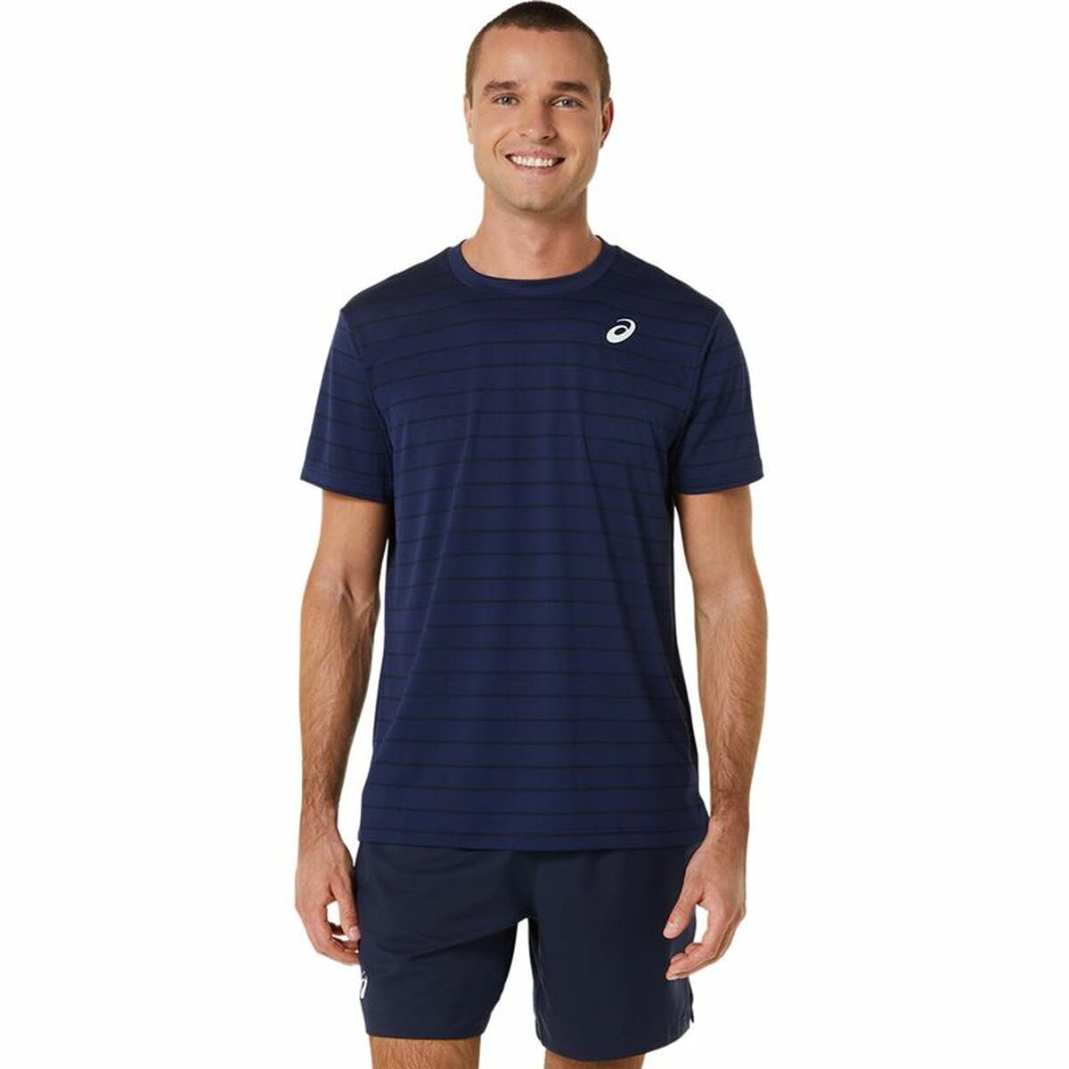 Herren Kurzarm-T-Shirt Asics Court Marineblau Tennis - AWK Flagship