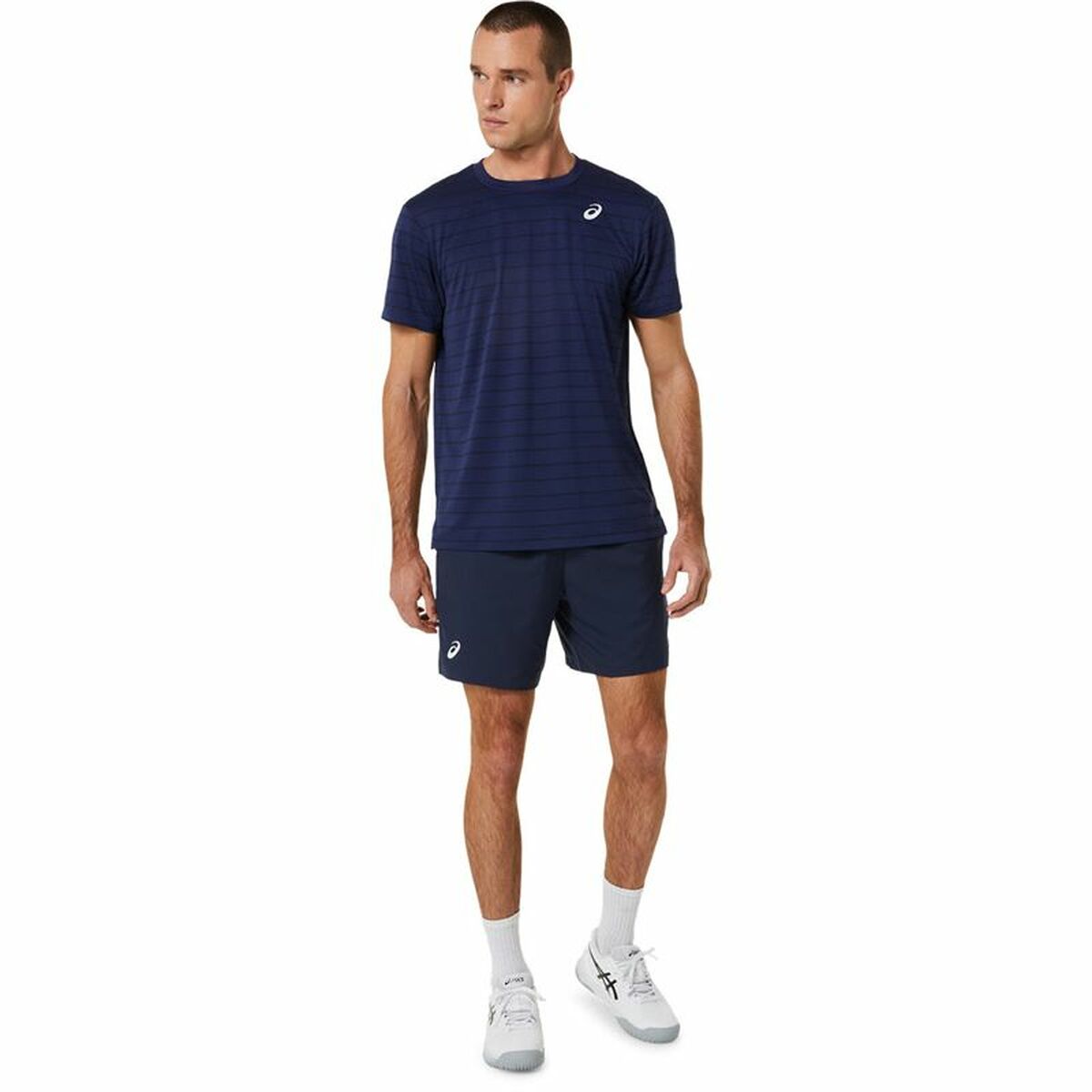 Herren Kurzarm-T-Shirt Asics Court Marineblau Tennis - AWK Flagship