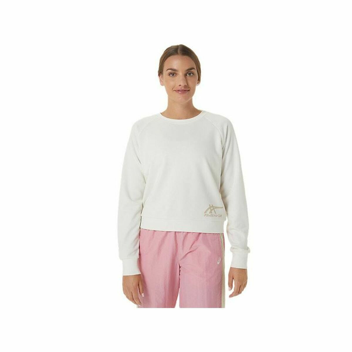 Damen Sweater ohne Kapuze Asics Tiger Weiß Sport und Außenbereich, Fitness und Bewegung Asics - AWK Flagship