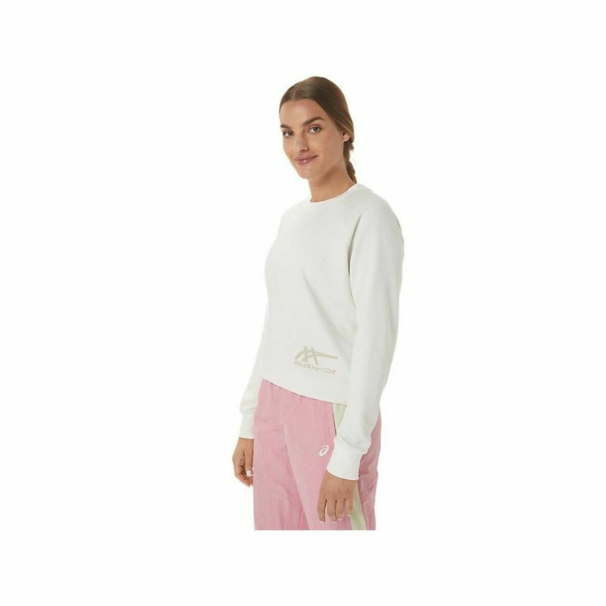 Damen Sweater ohne Kapuze Asics Tiger Weiß - AWK Flagship