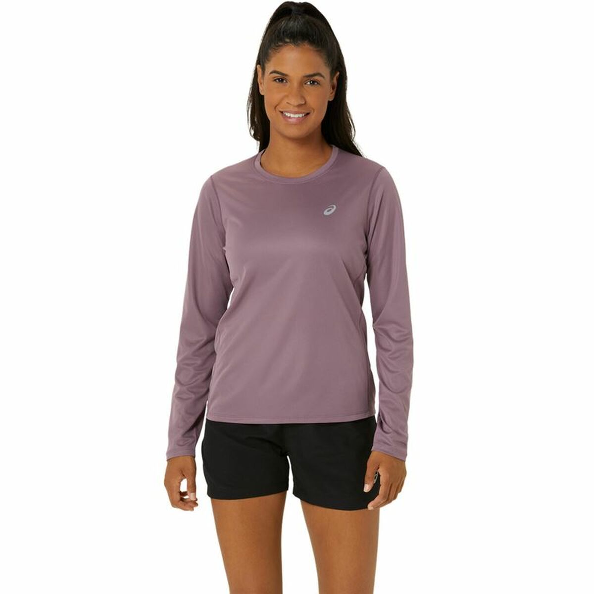 Damen Langarm-Hemd Asics Core Ls Top Rosa Lila - AWK Flagship