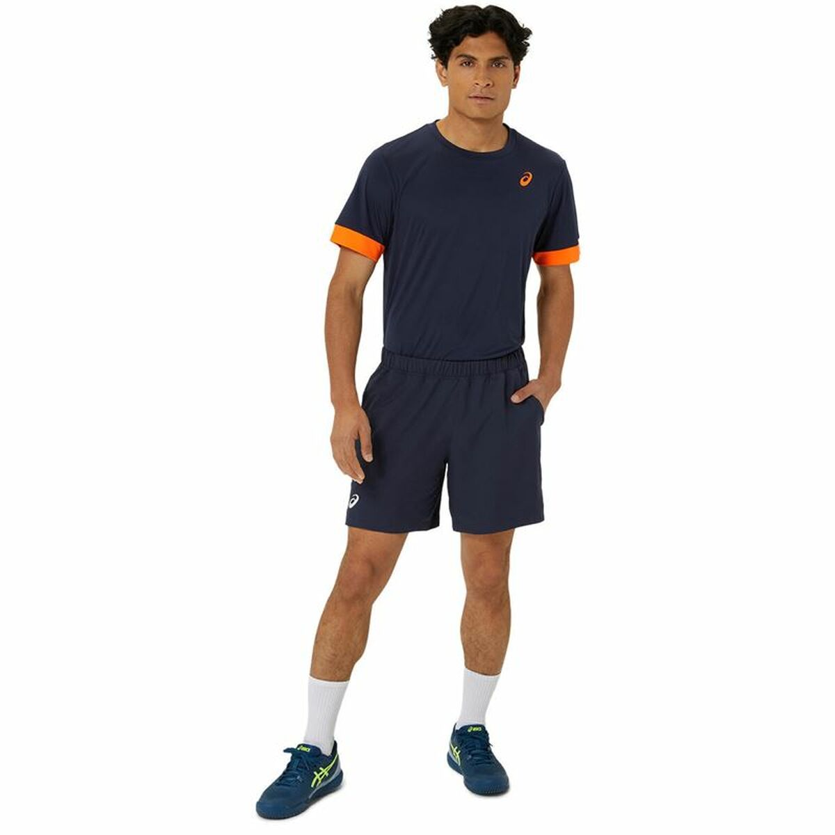 Kurzärmliges Sport T-Shirt Asics Court Ss Top Blau Marineblau Tennis - AWK Flagship