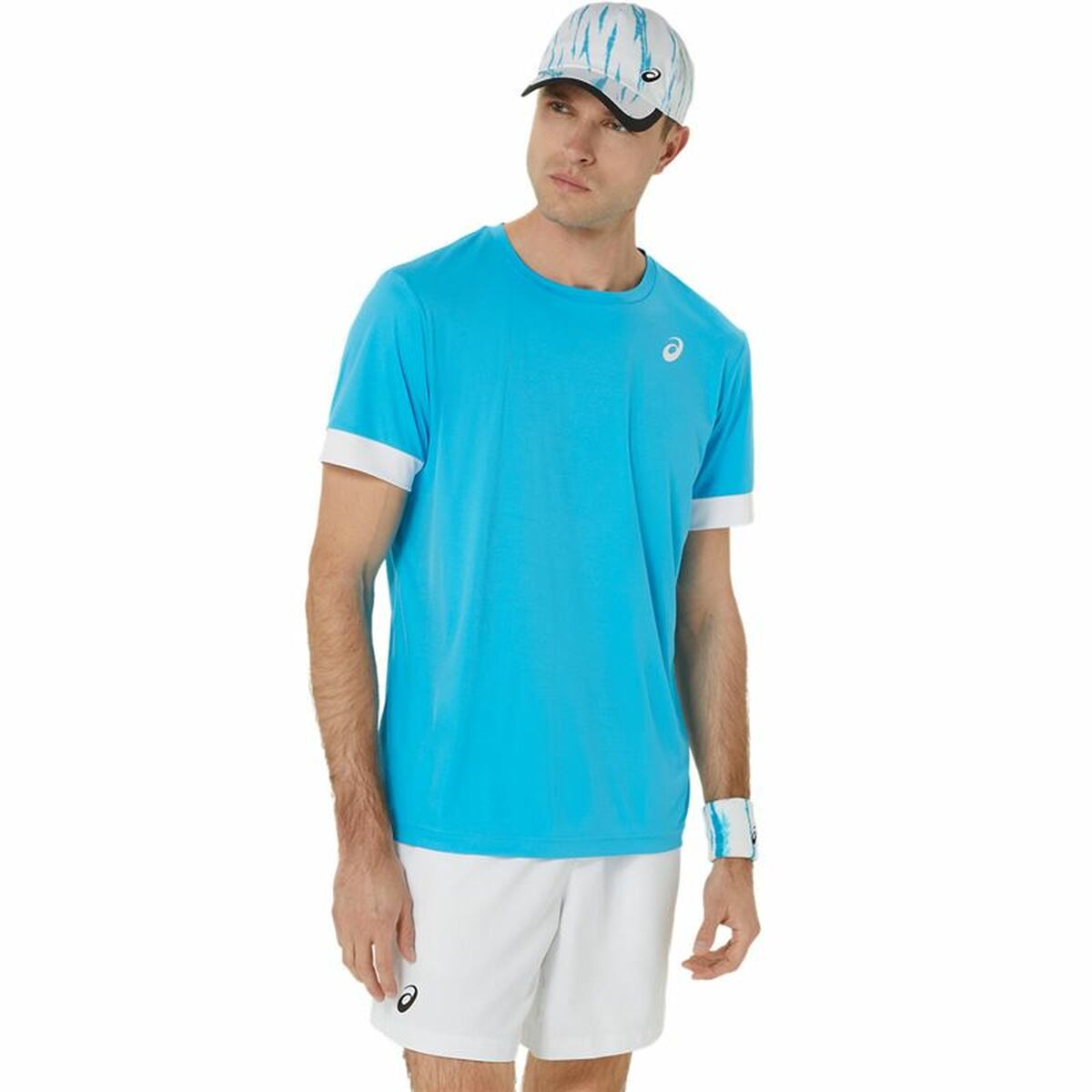 Kurzärmliges Sport T-Shirt Asics Court Ss Top Himmelsblau Tennis - AWK Flagship