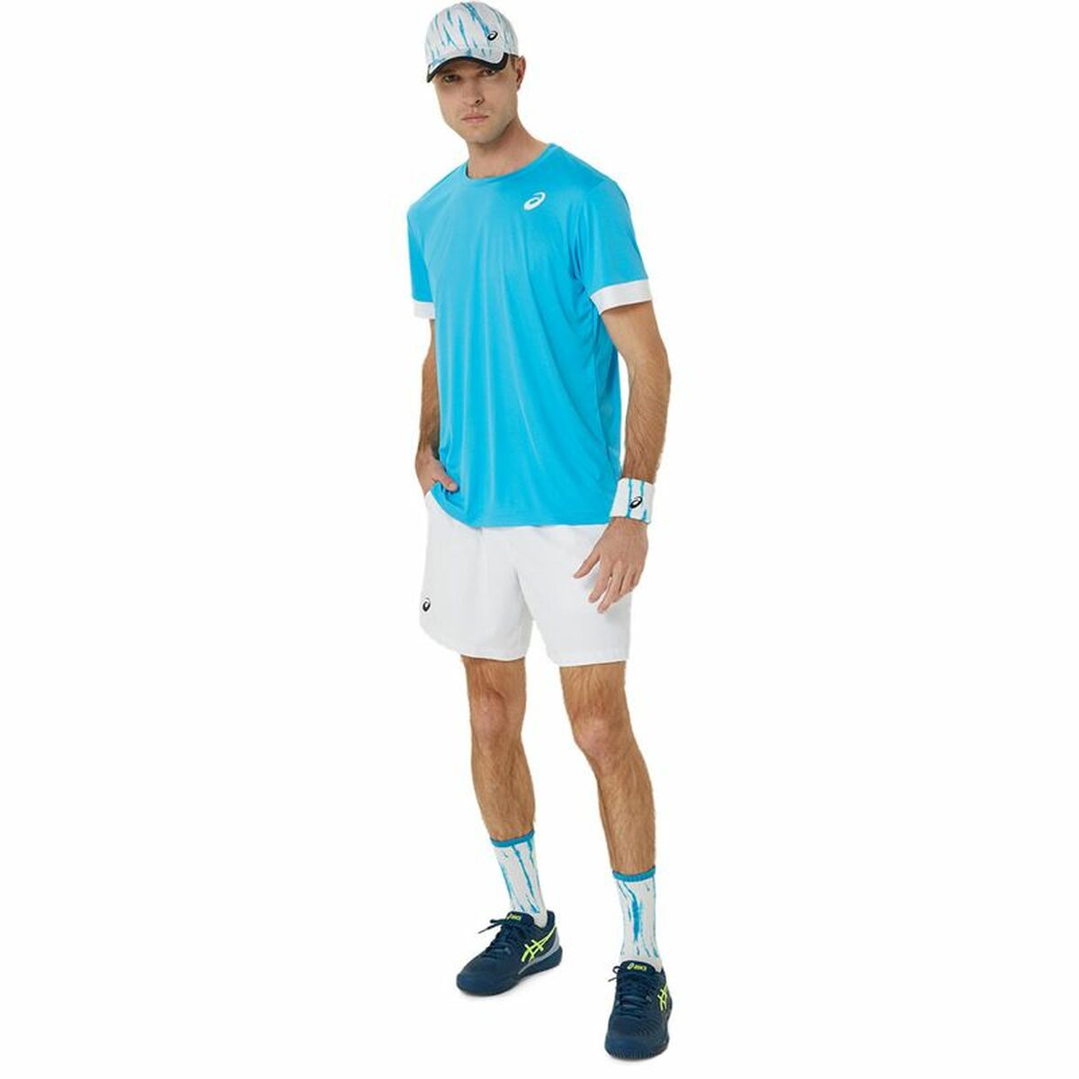 Kurzärmliges Sport T-Shirt Asics Court Ss Top Himmelsblau Tennis - AWK Flagship