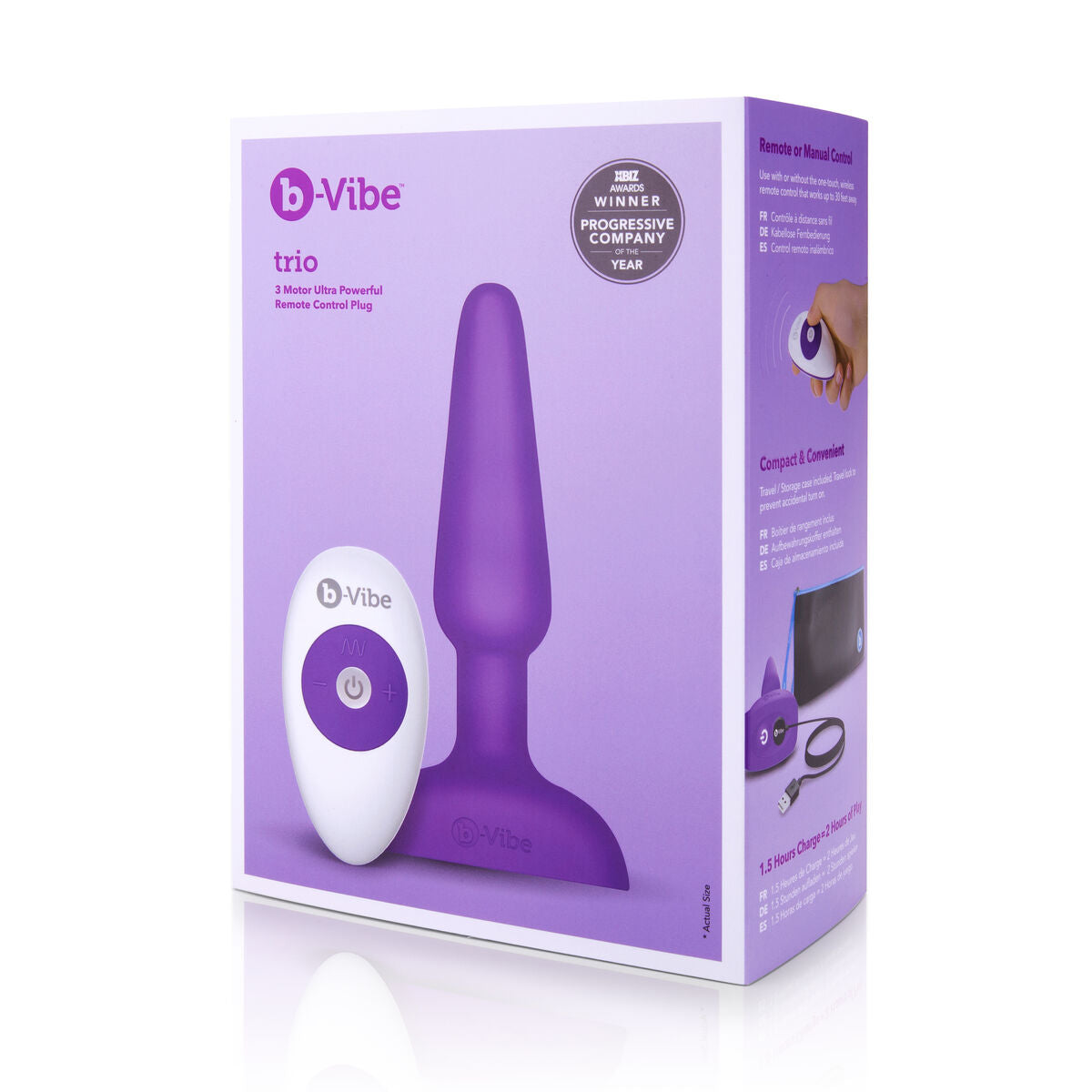 Trio Plug mit Fernbedienung Violett B-Vibe 05882530000 - AWK Flagship