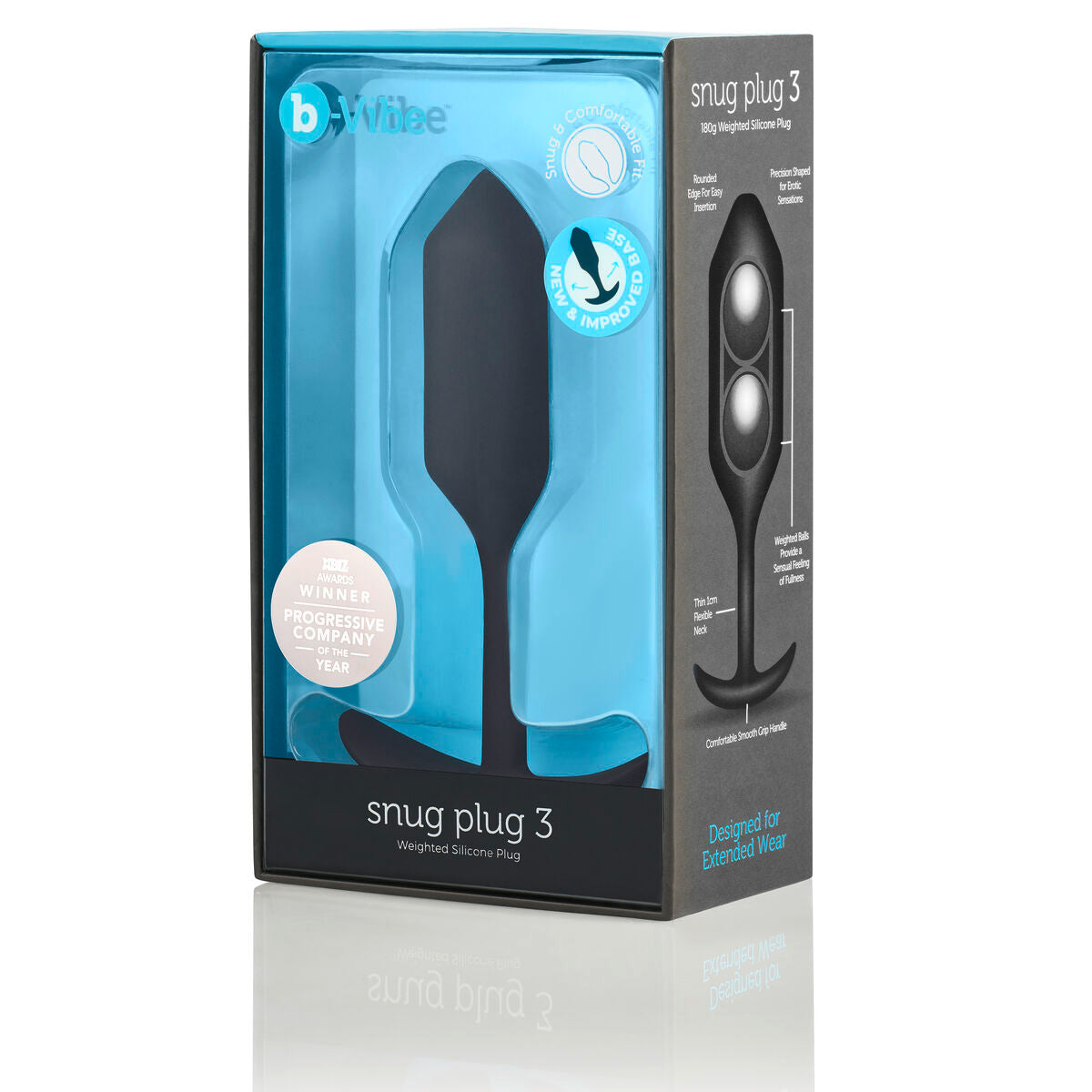 Snug Plug 3 Analplug Schwarz B-Vibe SNUG PLUG 3 Schwarz - AWK Flagship