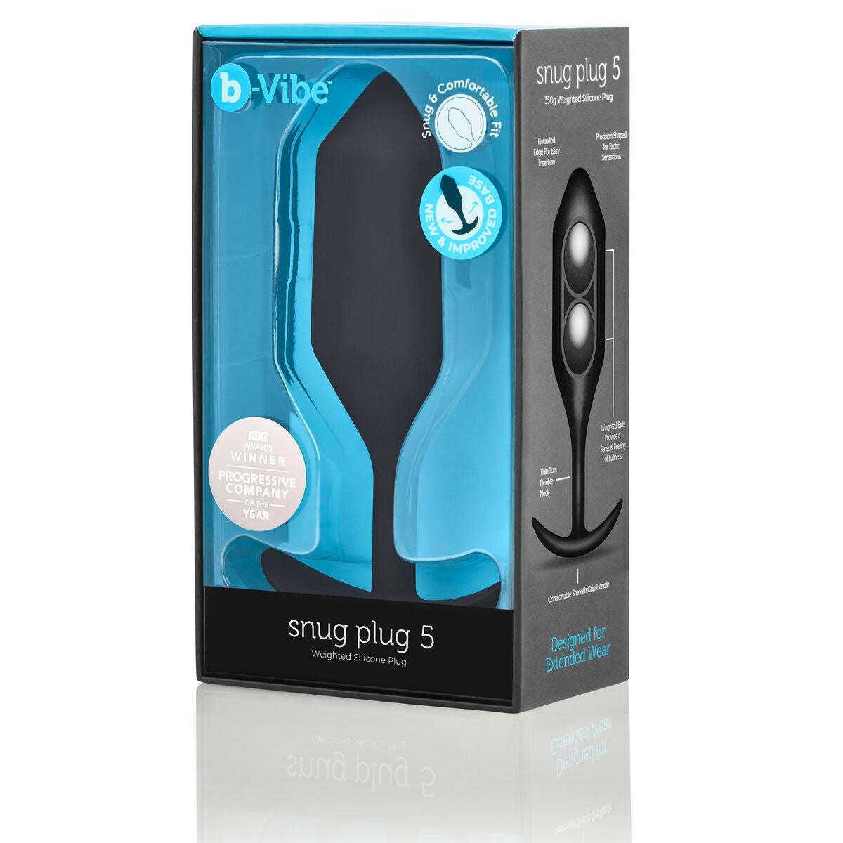 Snug 5 Analplug B-Vibe 12035 Schwarz - AWK Flagship