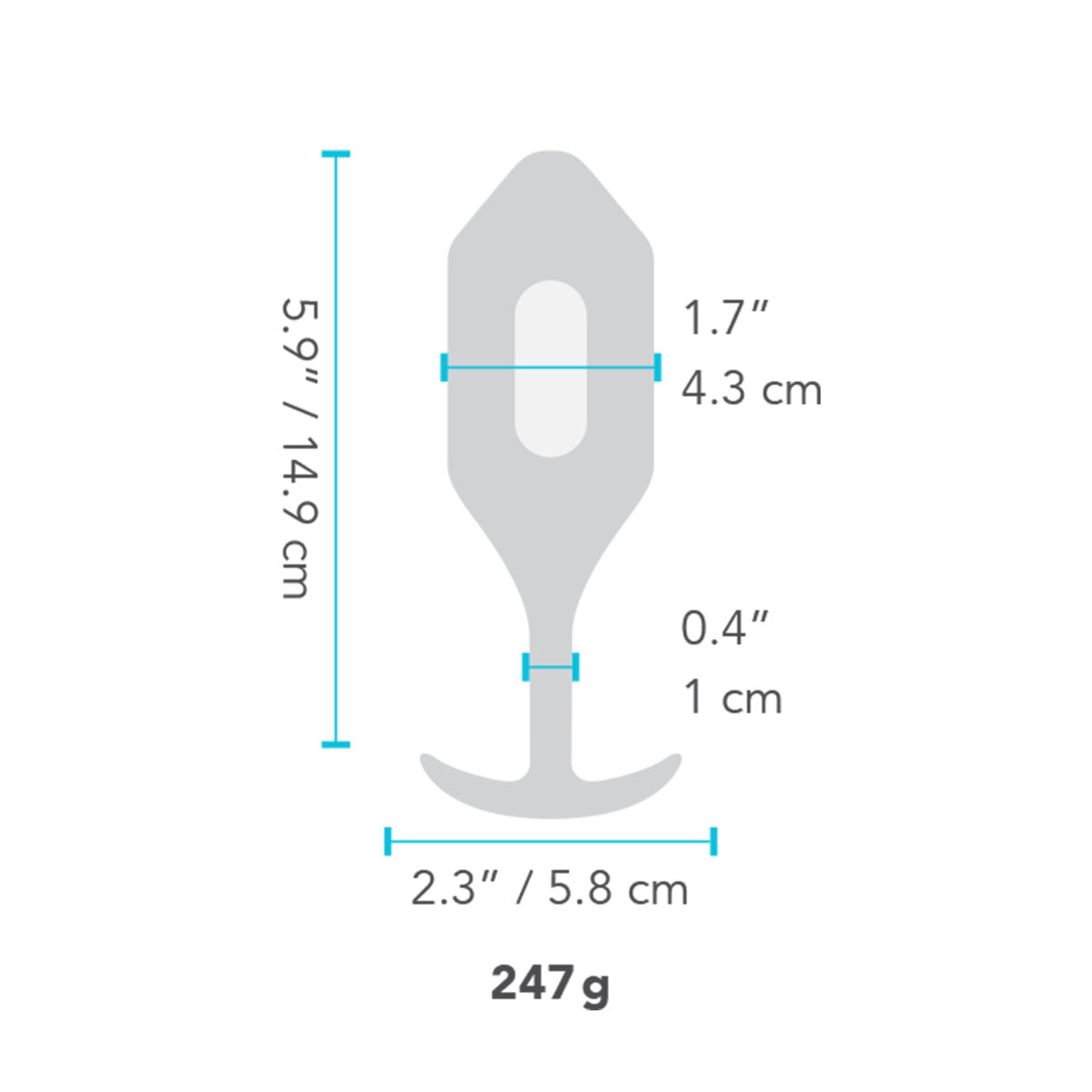 Snug XL Analplug B-Vibe Vibrating Blau - AWK Flagship