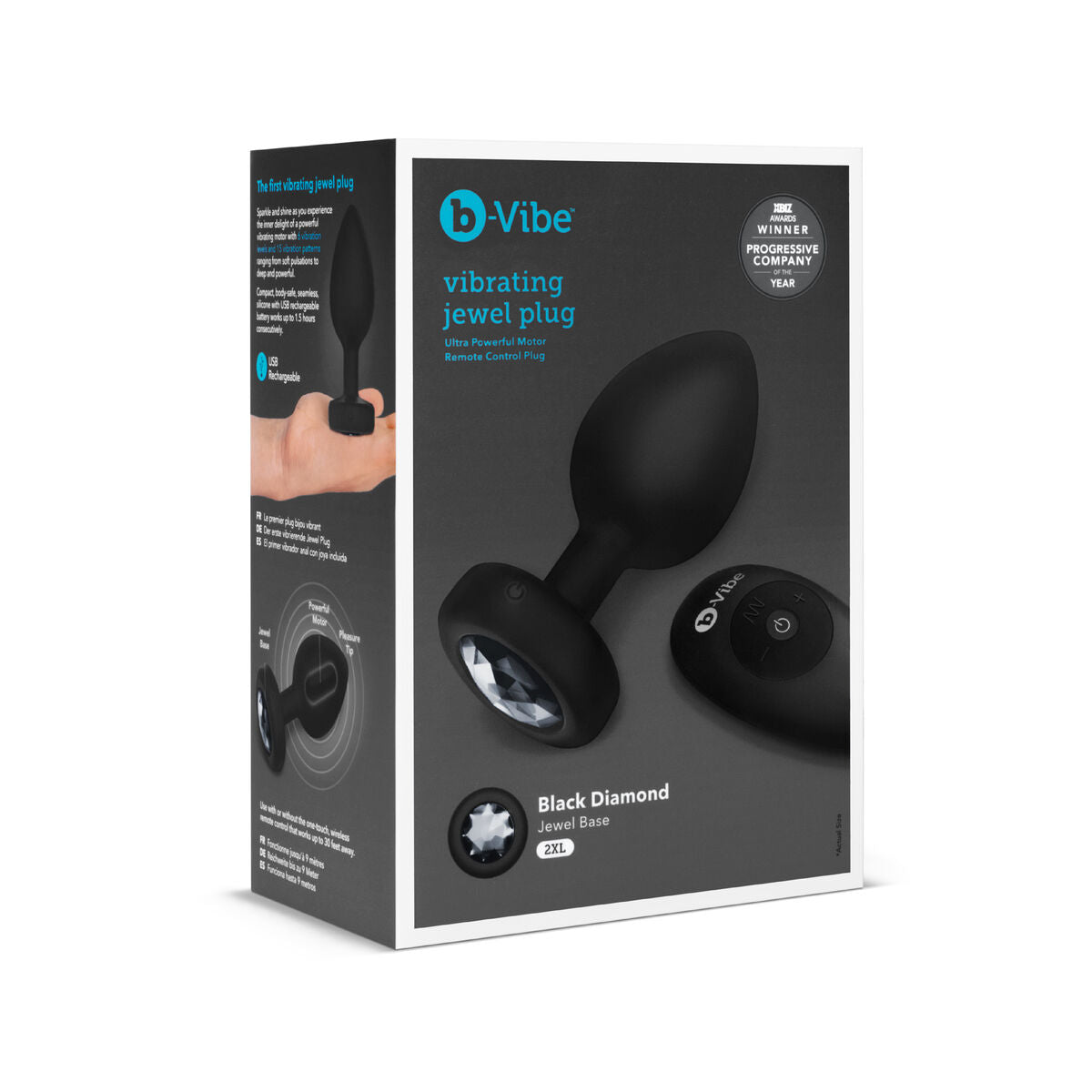 Vibrator B-Vibe Vibrating Jewel Schwarz XXL - AWK Flagship