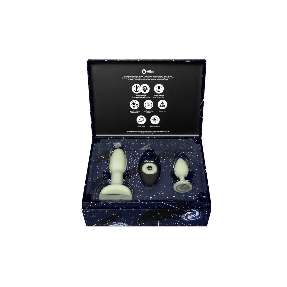 Anal Training Large Pleasure Kit B-Vibe ASStronaut Glow-in-the-Dark - AWK Flagship