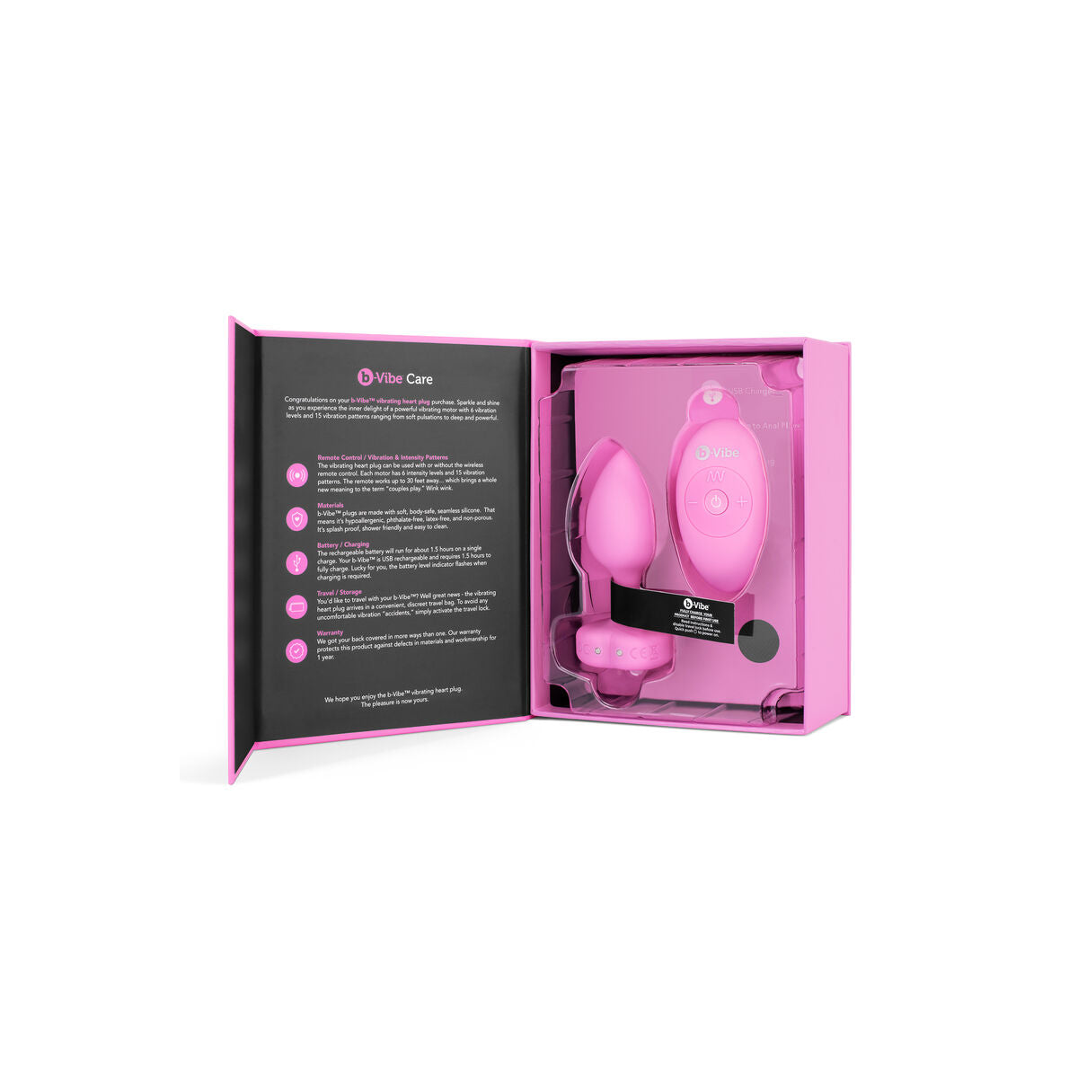 Vibrator B-Vibe Heart Rosa - AWK Flagship